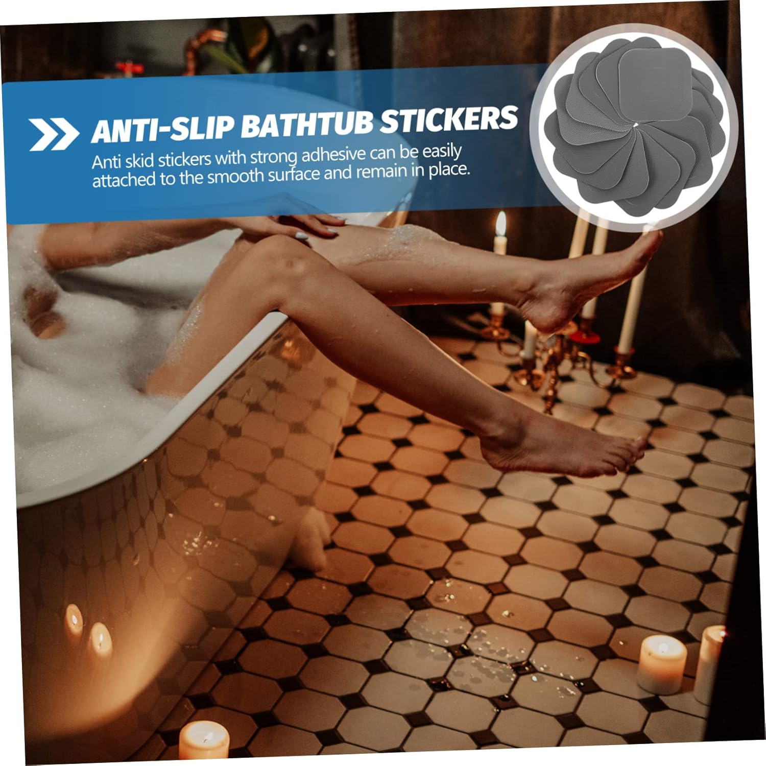 Non-Slip Stickers for Bath Tub 20 Pack Safety Decals