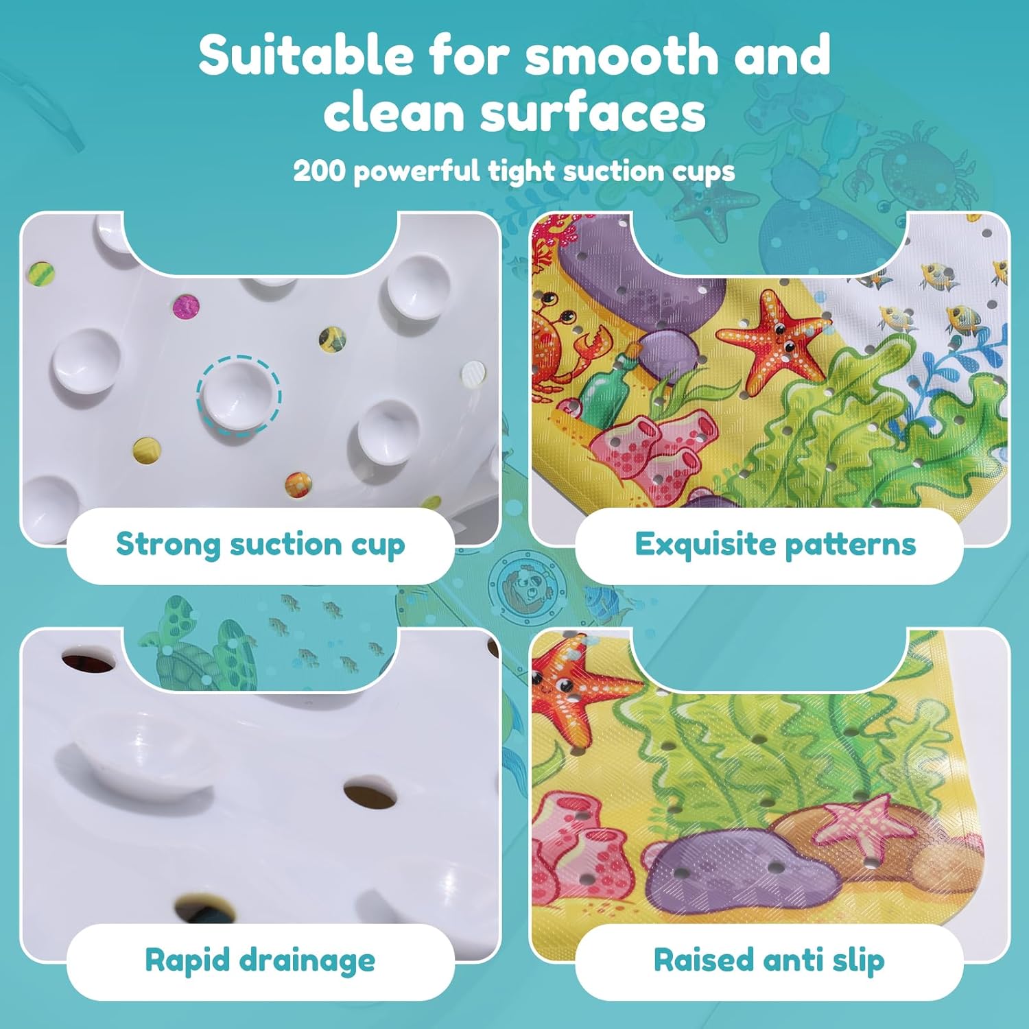 Safe and fun bath mat for kids