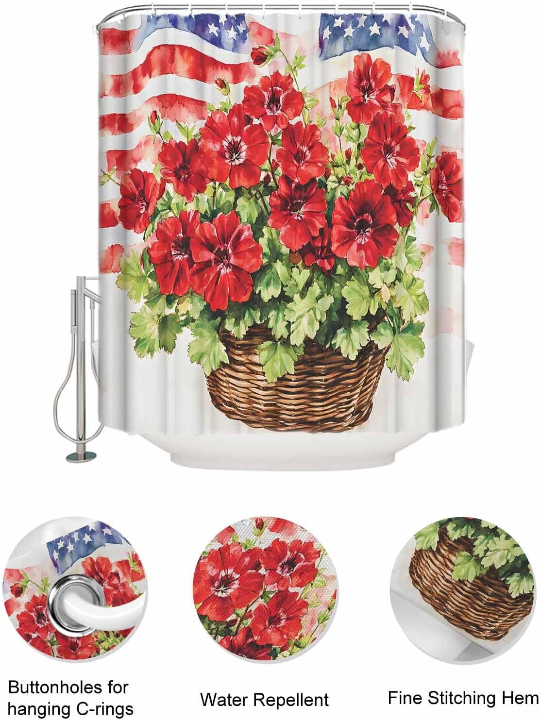 Elegant Independence Day Red Showers Organizer