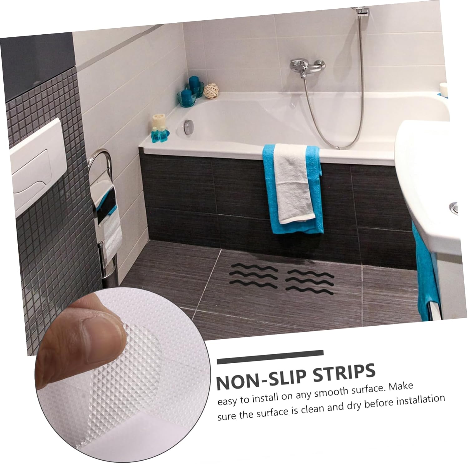 24pcs Anti-Slip Stickers for Bathtub and Shower