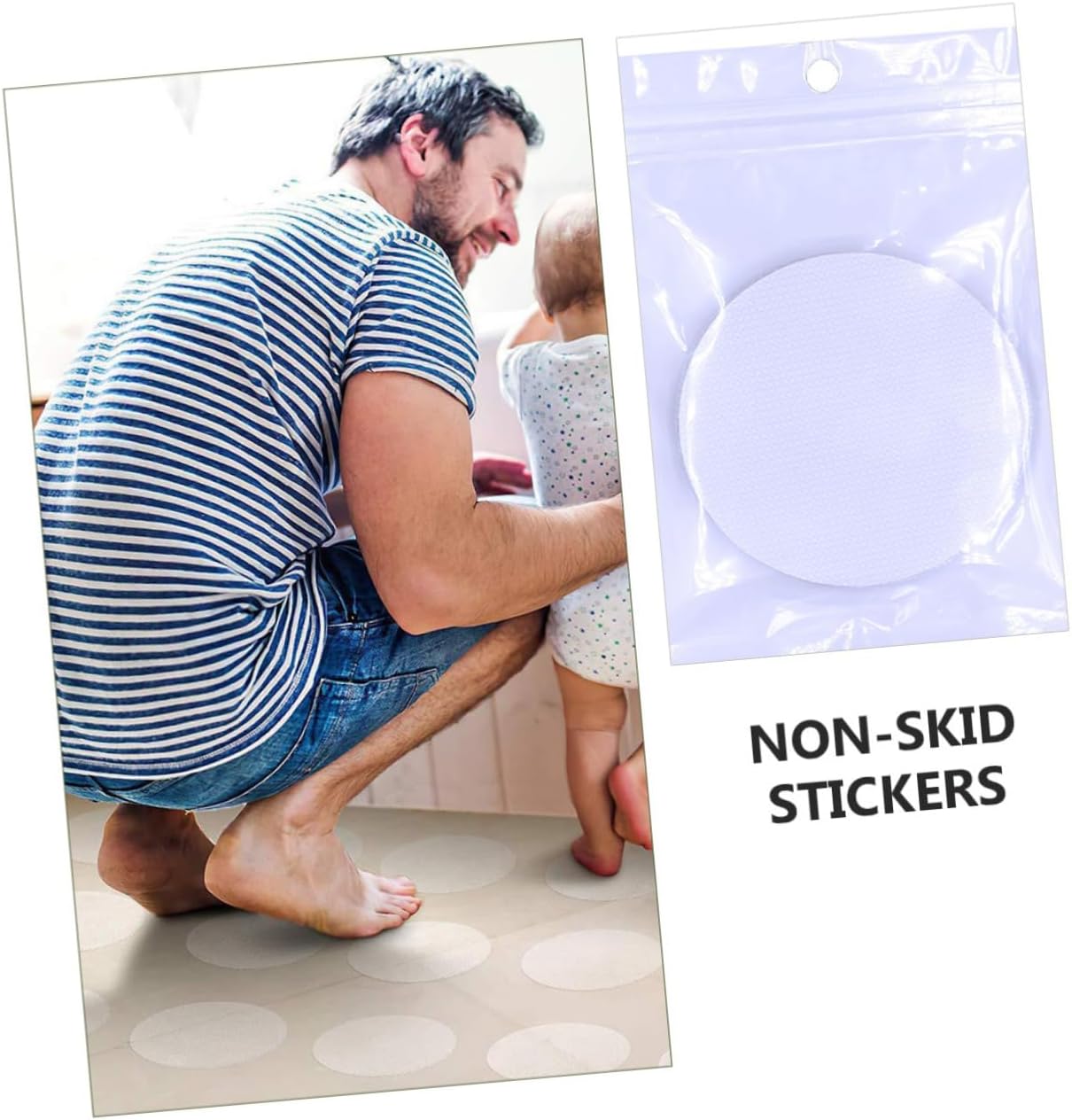LIFKOME 1Set Non Slip Stickers for Bath Kitchen Pool