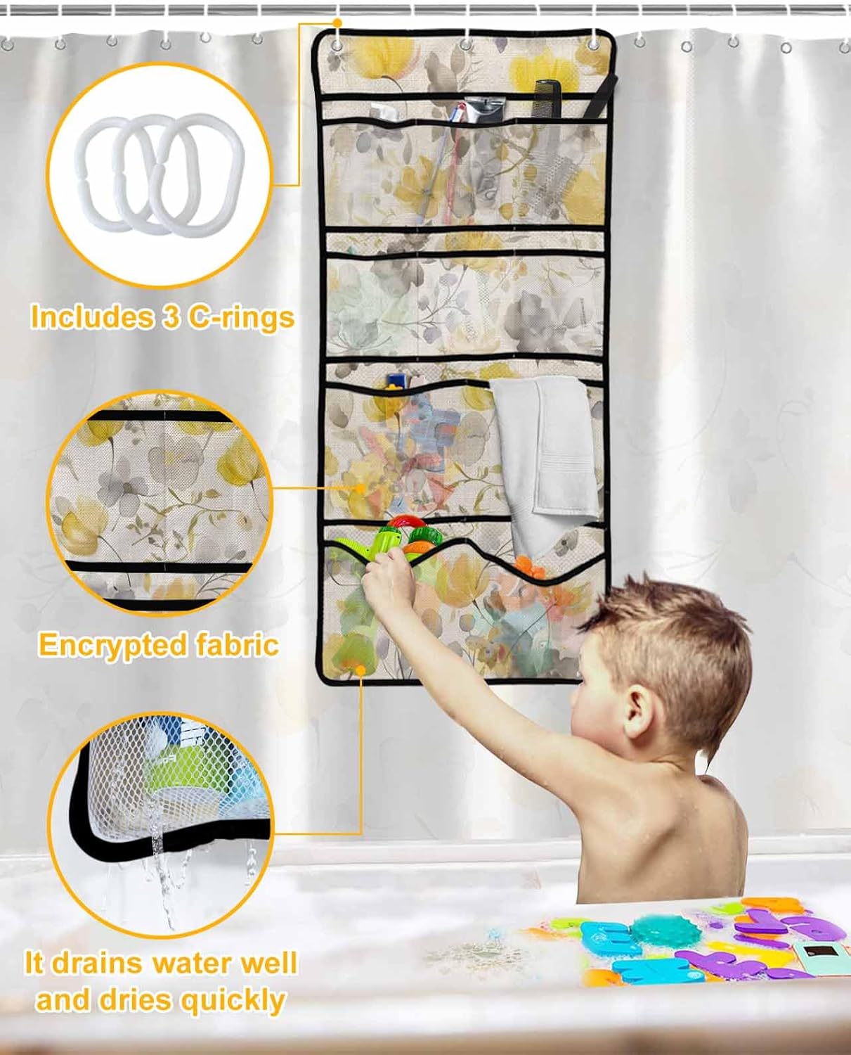 Compact Dependable Mesh Shower Organizer for Easy Storage Versatile Design