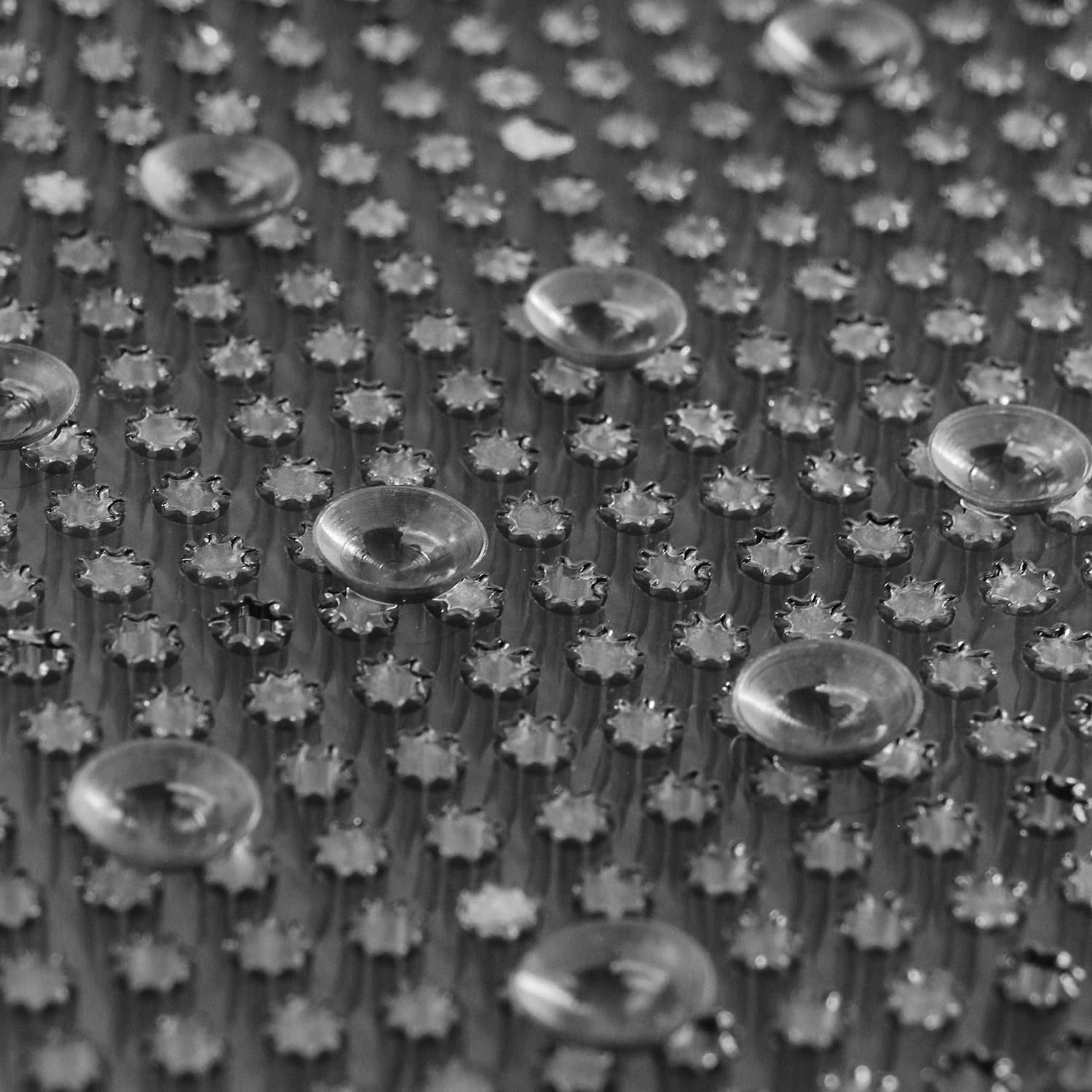 Anti-Slip Bath Mat with Suction Cups 30x16 Grey