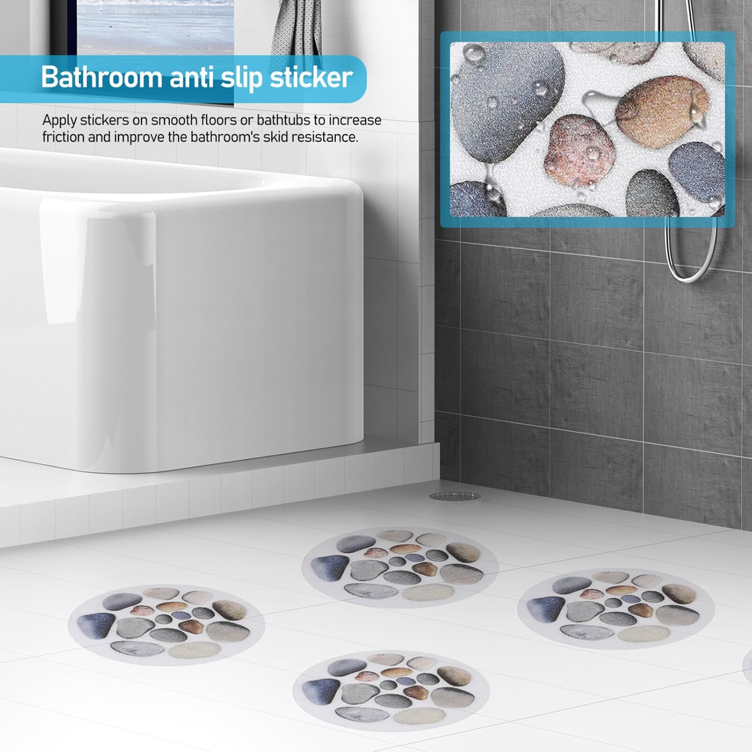 Non Slip Bathtub Stickers for Tub Safety and Anti-Fall Strips