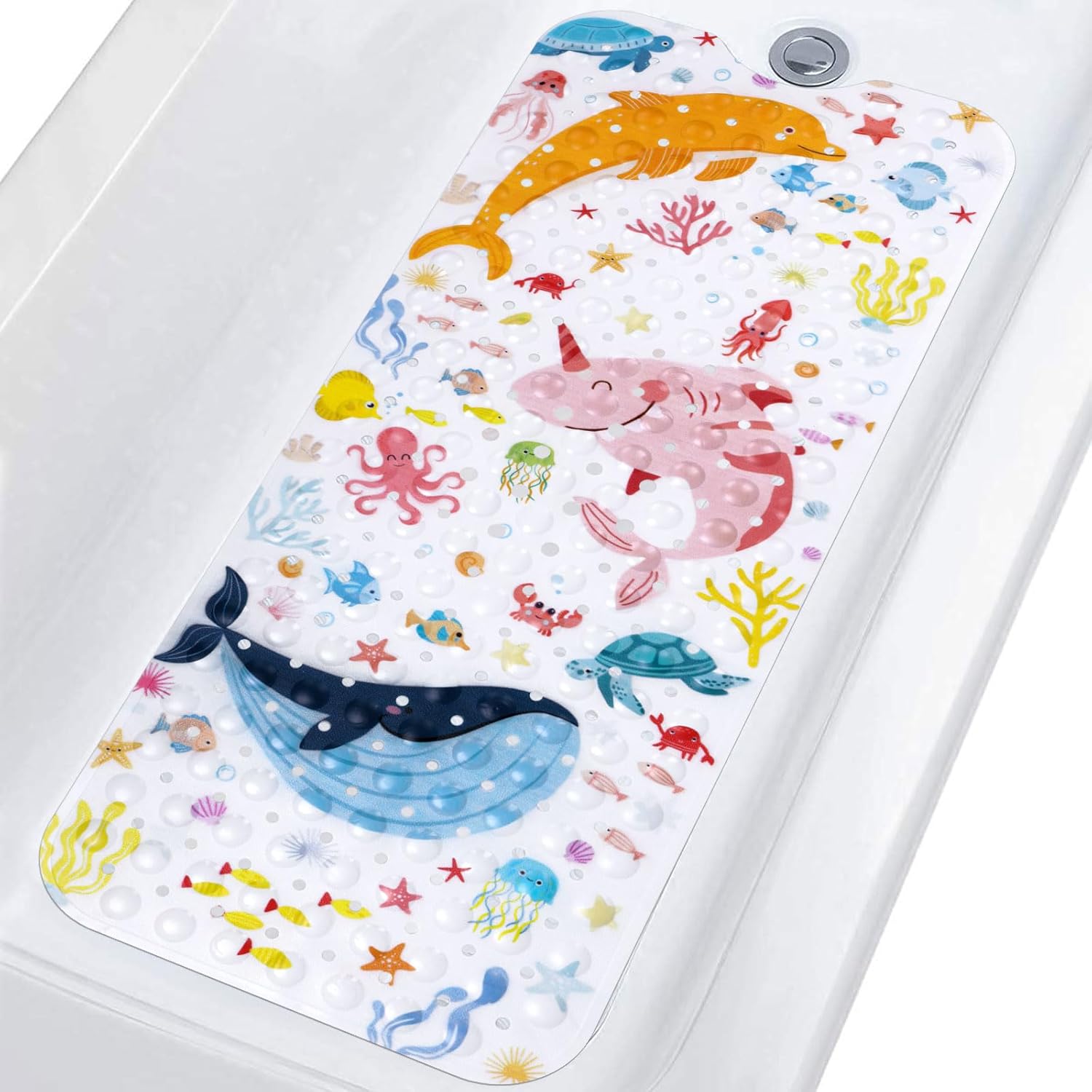 Topotdor Baby Bath Mat with Sea Animal Design