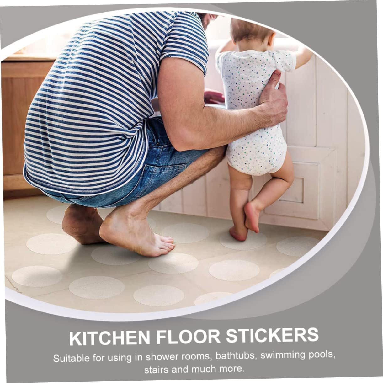 ULTECHNOVO 1Set Non Slip Bathroom Stickers for Shower Bathtub Stairs