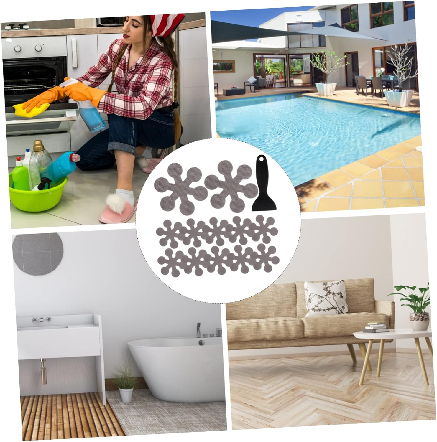 Non-Slip bathtub stickers make every washroom easy and fun