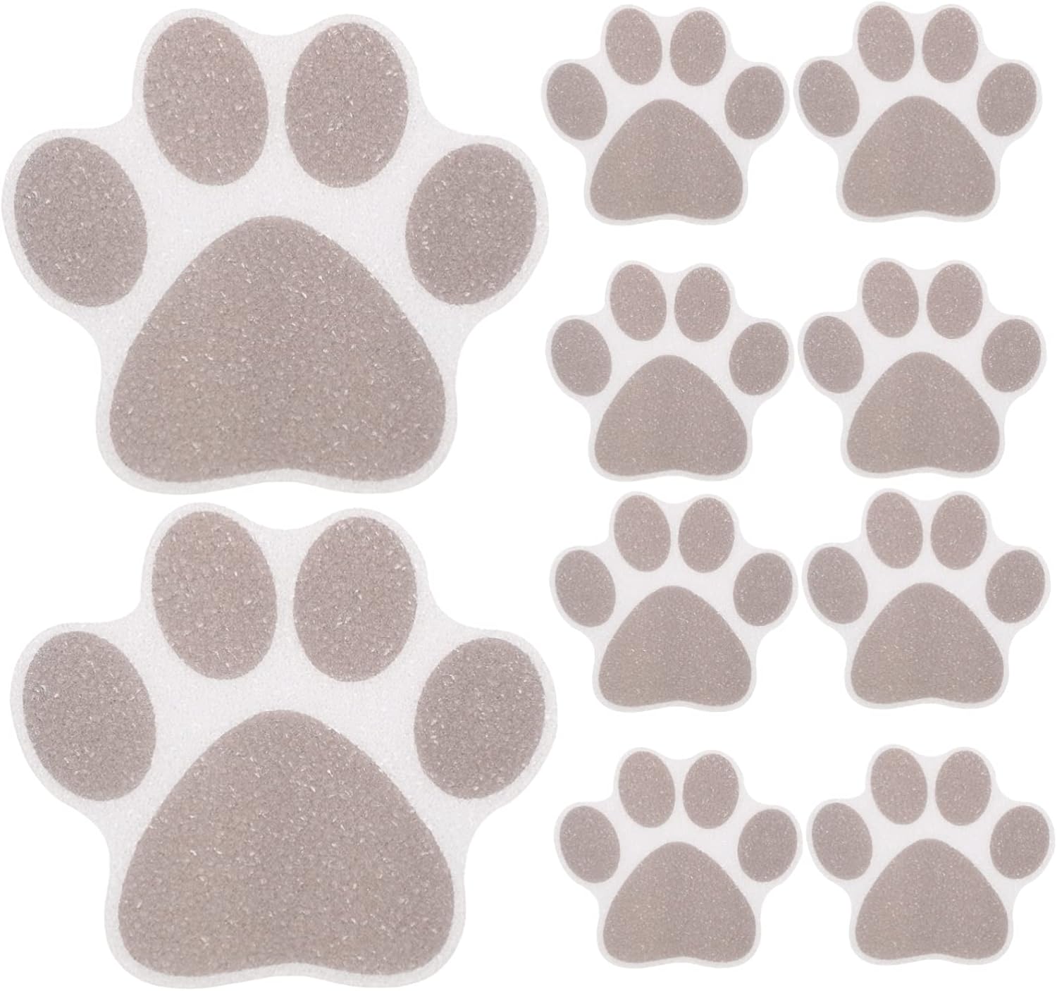 10pcs Non-Slip Paw Decals for Bathtub and Shower