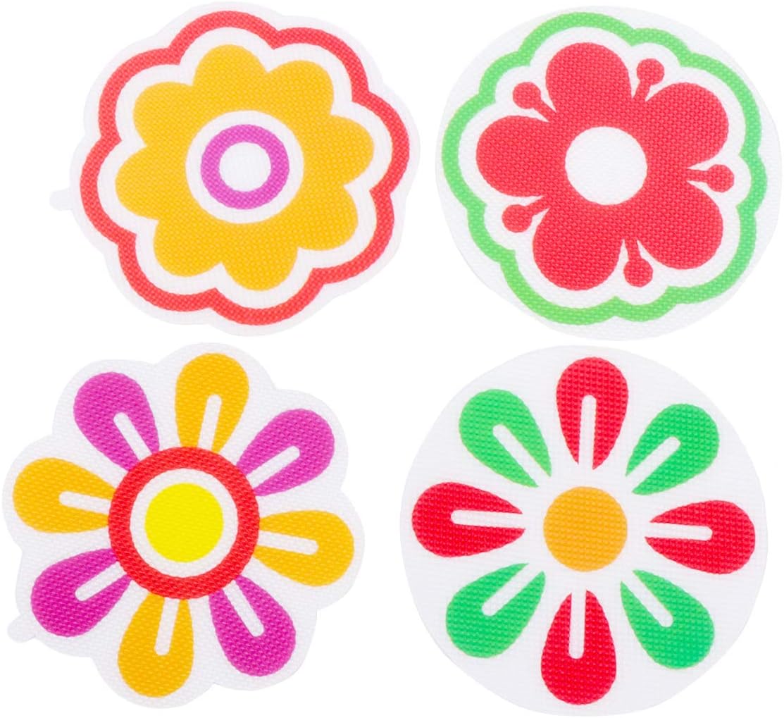Non-Slip Fraction Design 8 Pieces Peva Decal Set for Bathrooms