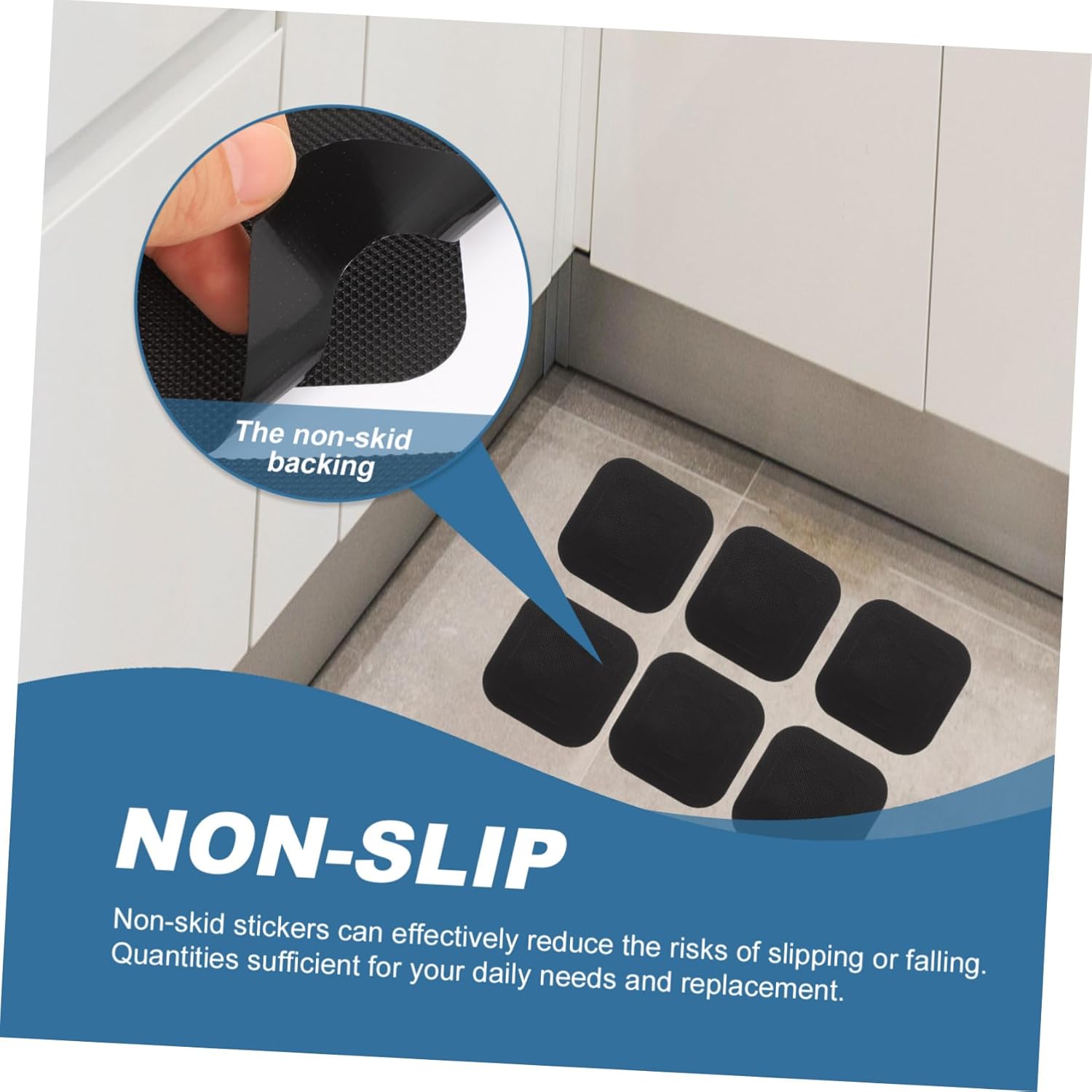 Anti-Slip Stickers for Bathrooms - Easy Stick Non-Slip 20 Sheets