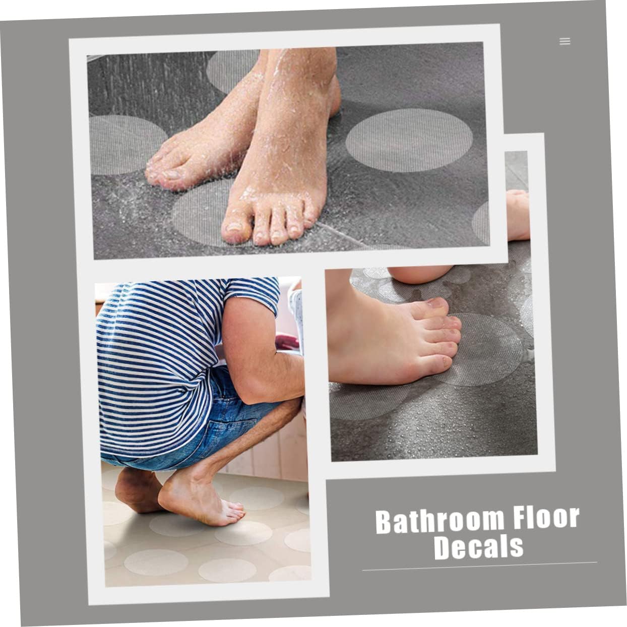 Luxshiny Non-Slip Bathtub Sticker Set Safety Solution for Bathrooms