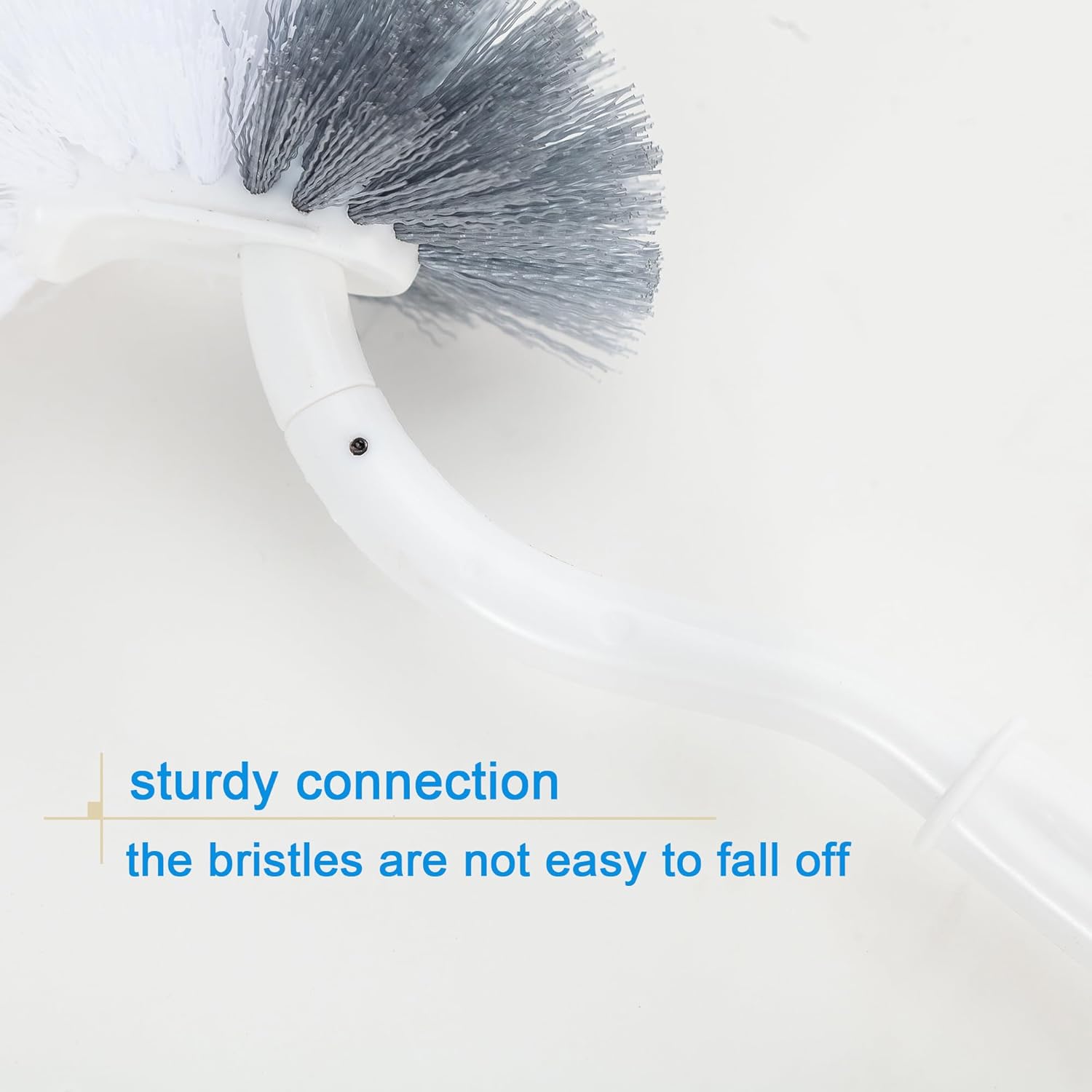 Curved Toilet Brush with Holder for Deep_cleaning Under the Rim