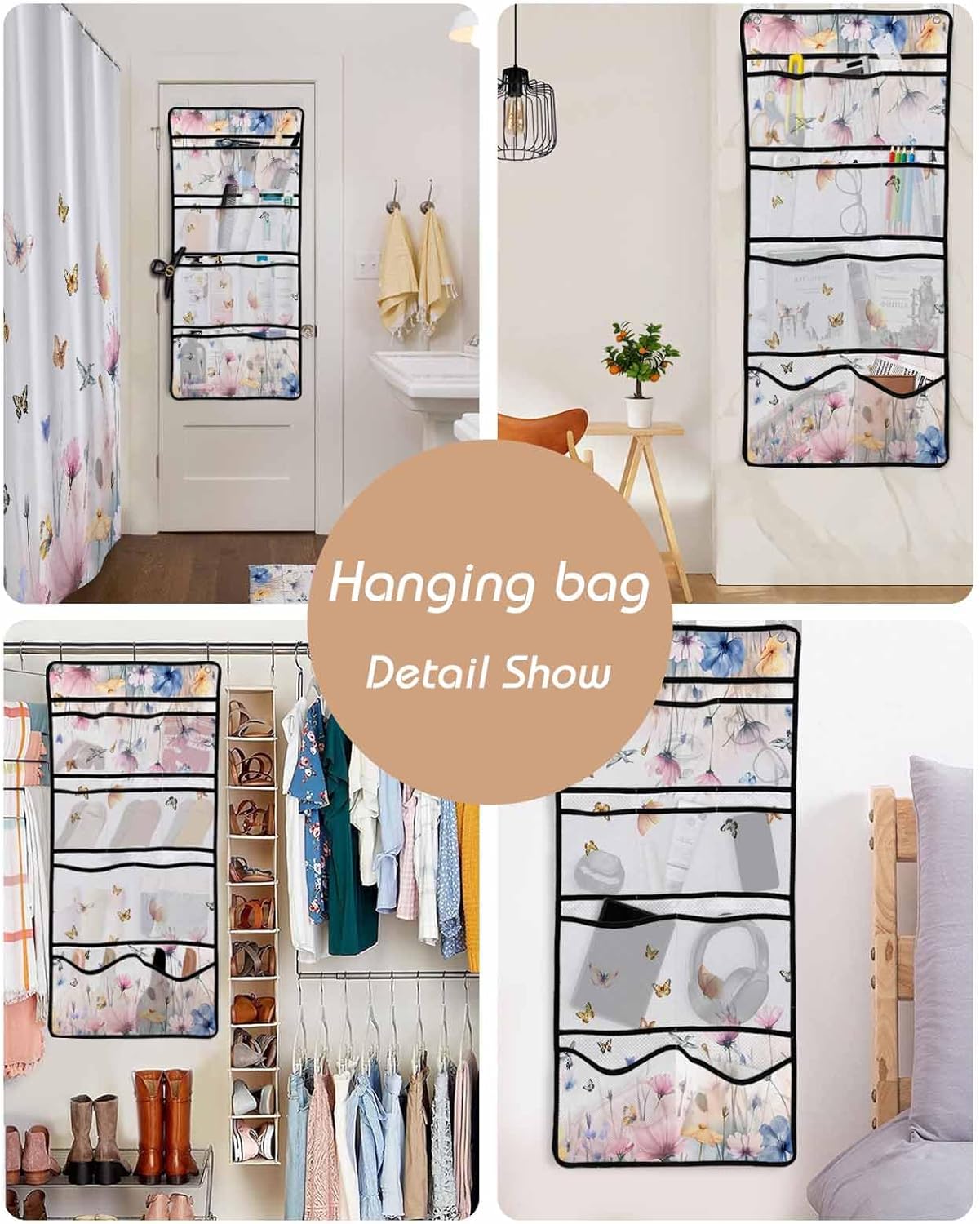 ZFUNCING Mesh Shower Organizer Set Waterproof Showers