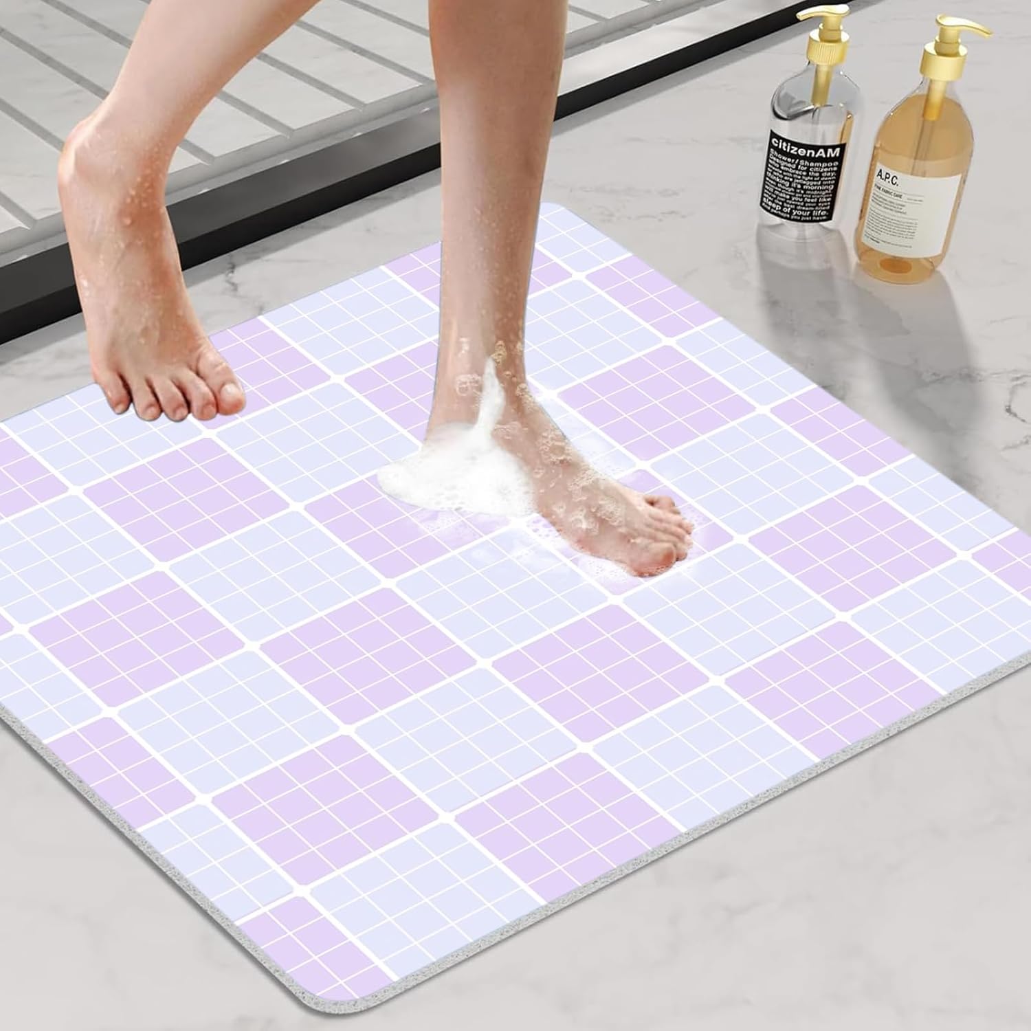 Non-Slip Grid Shower Mat