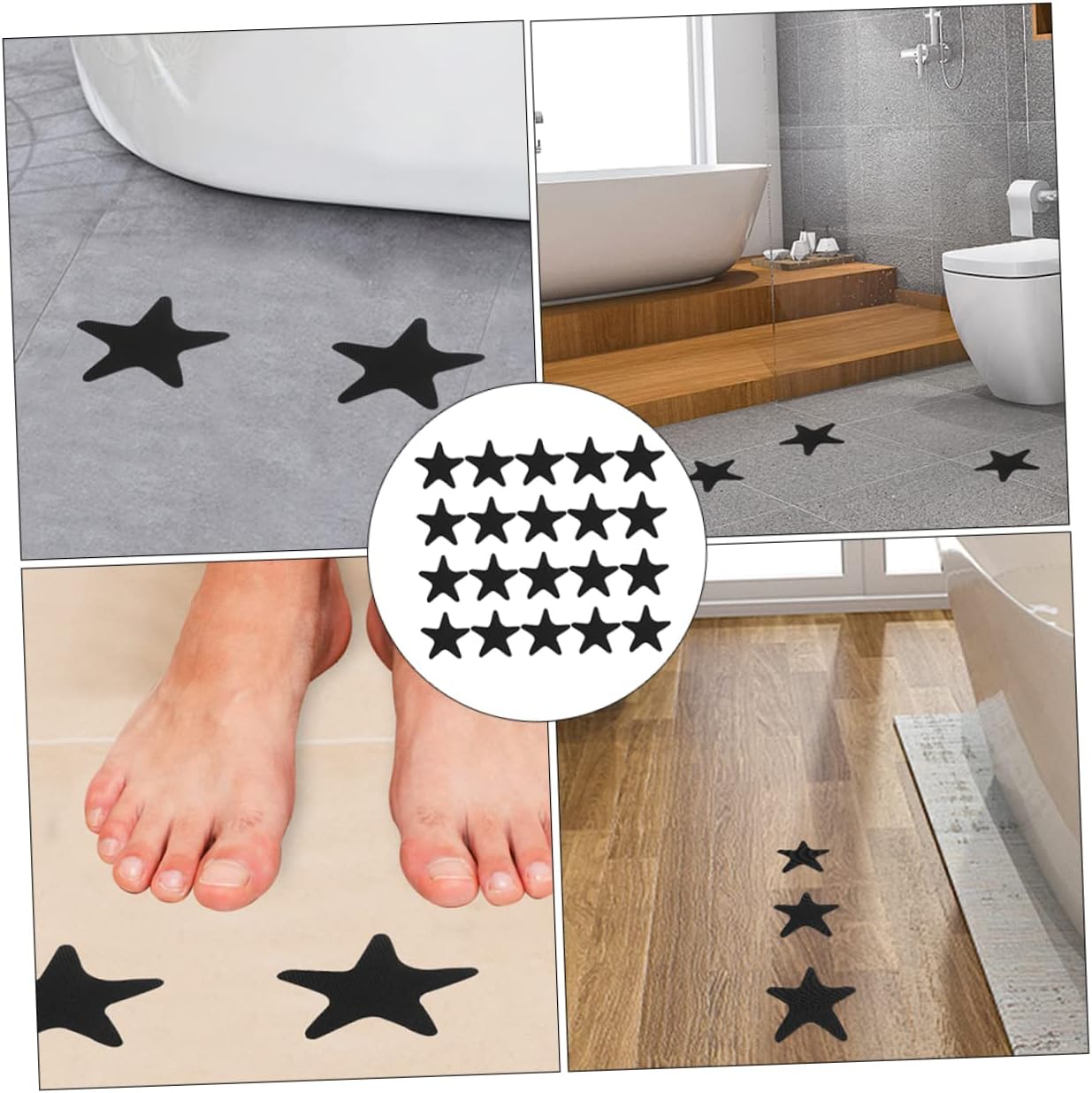40PCS Non-Slip Bathtub Stickers for Safety and Grip