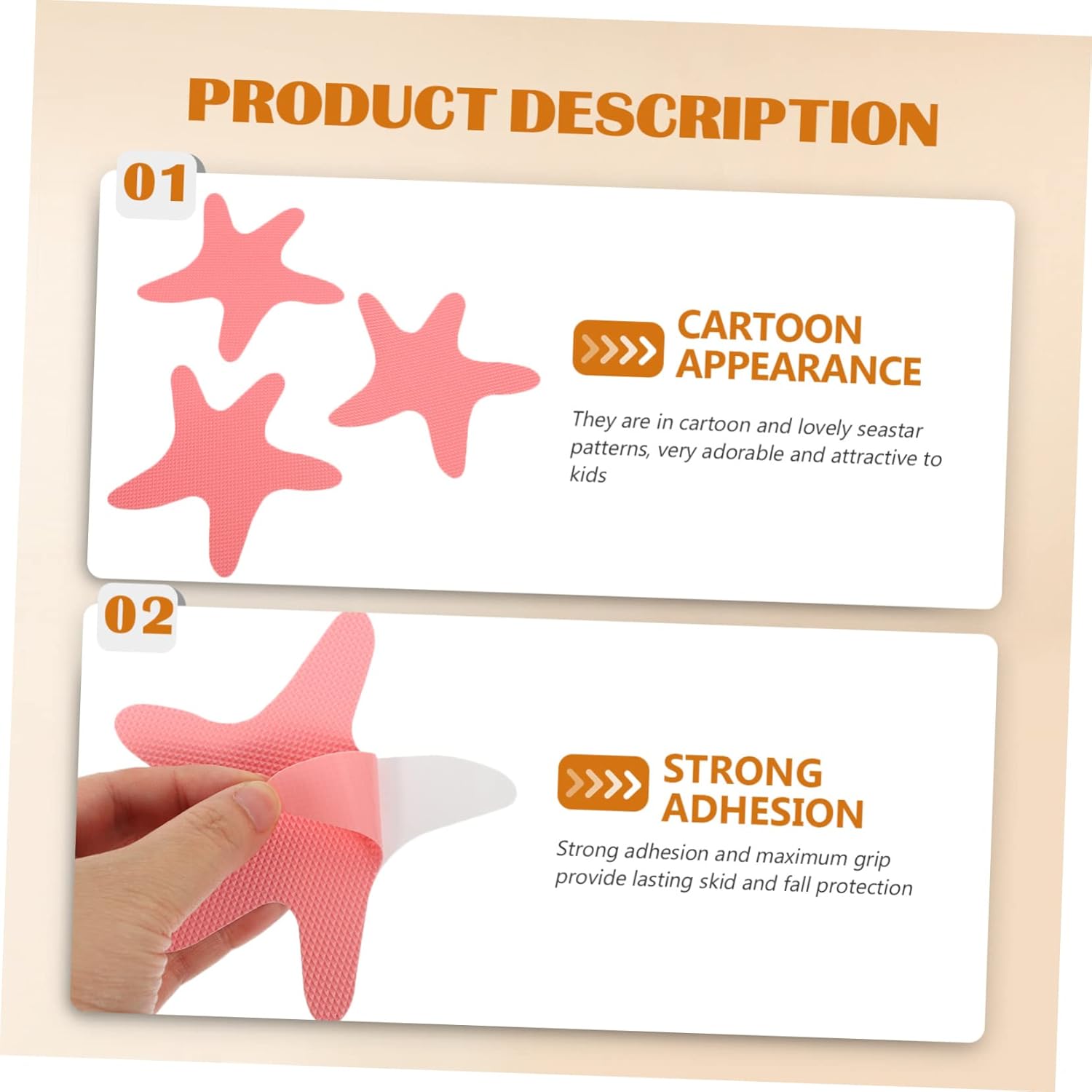 Anti-Slip Bath Stickers for Kids 24 pieces