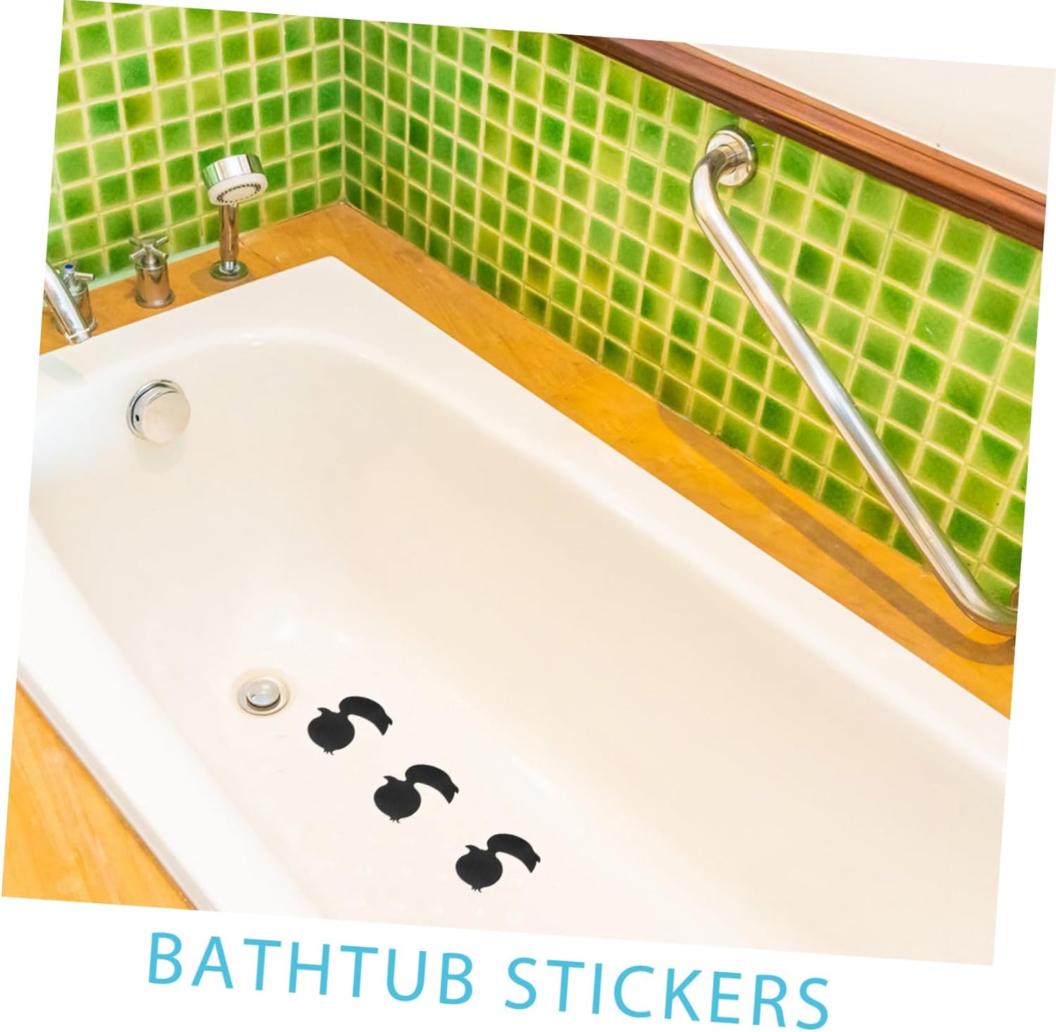 Wakauto 12-Piece Cartoon Non-Slip Bathtub Stickers for Kids