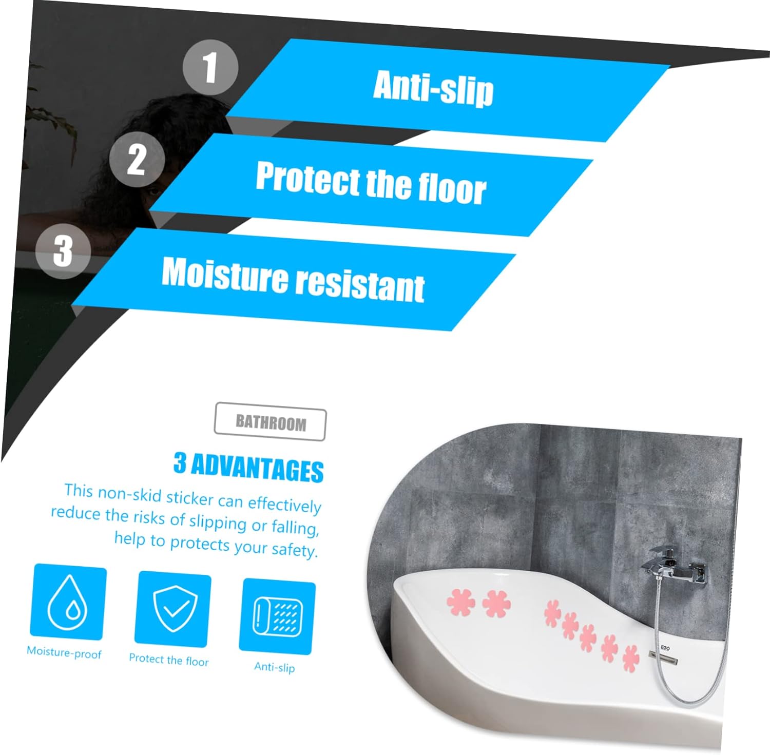 Bath Sticker Kit for Safe Usage