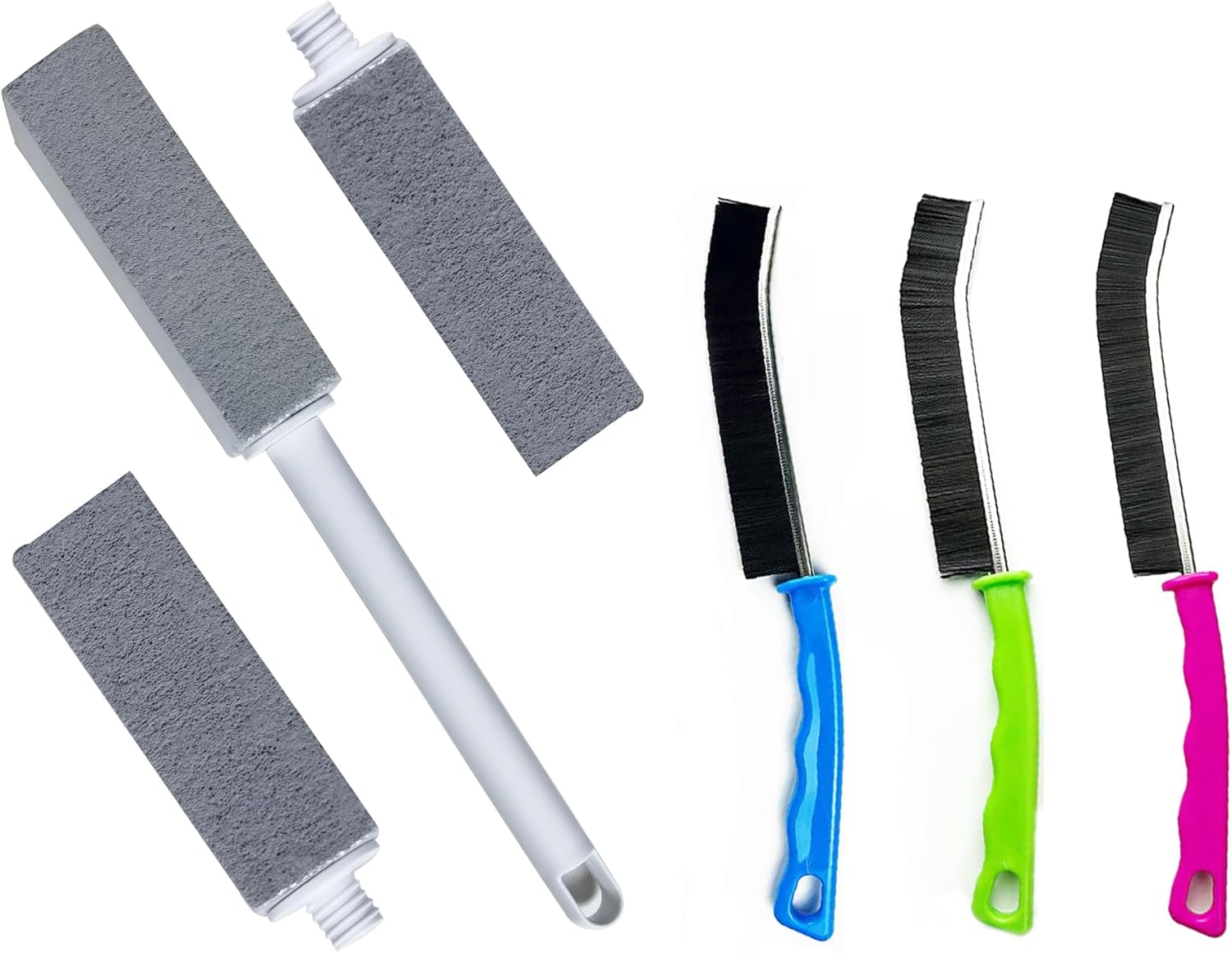 Kinla Long-Handled Toilet Pumice Stone Brush Set