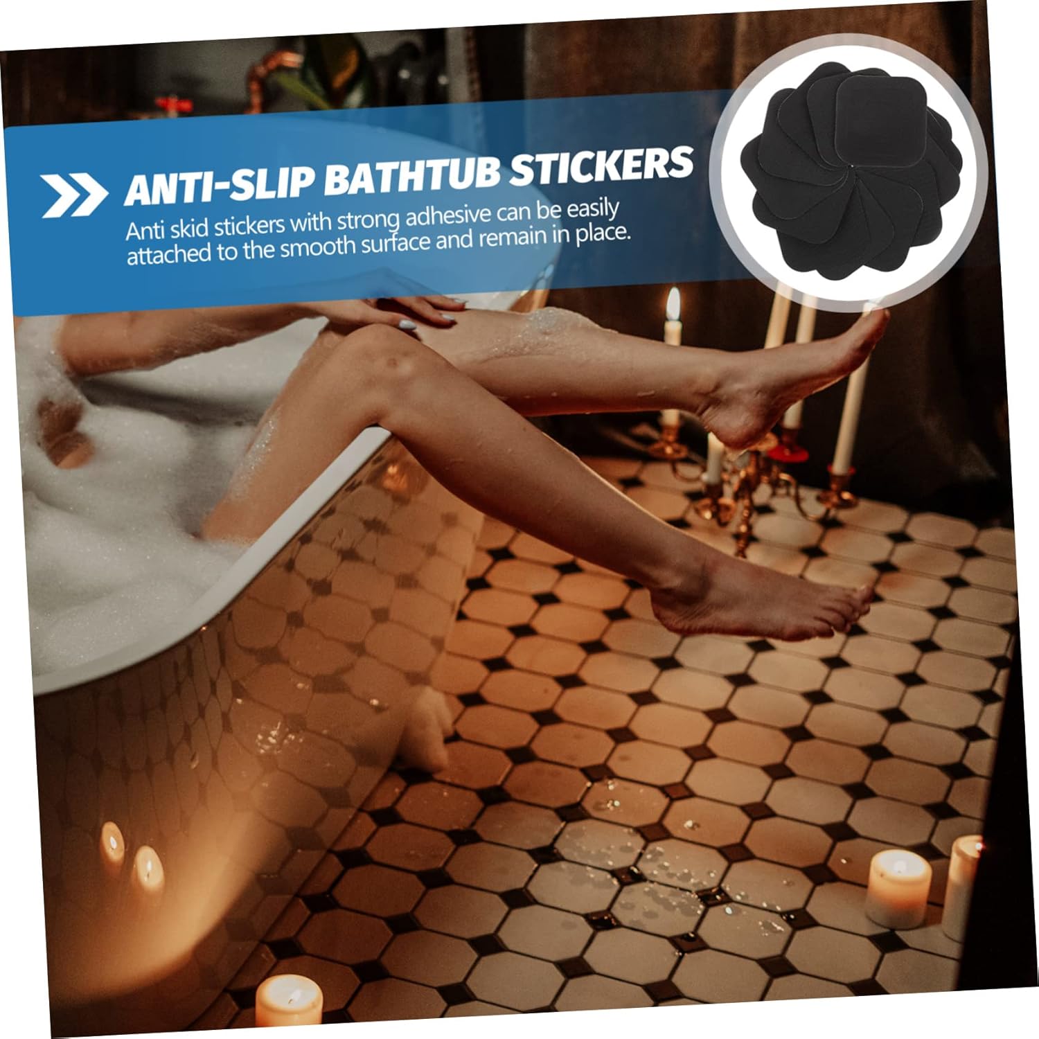 FcilSuds Non-Slip Bathtub Shower Stickers 20 Sheets