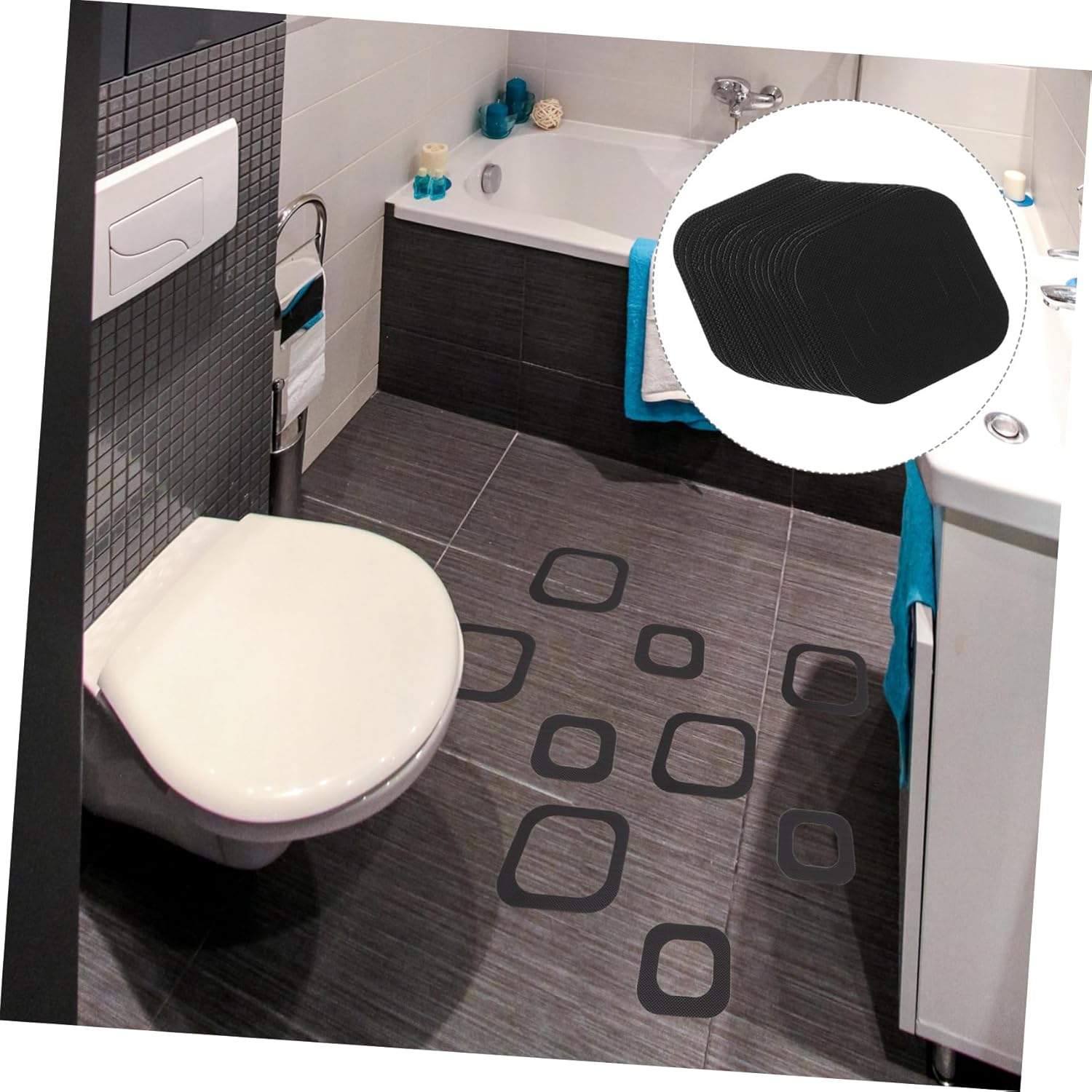 Waterproof Bath Sticker Set 20pcs Non-Slip Decals for Safety