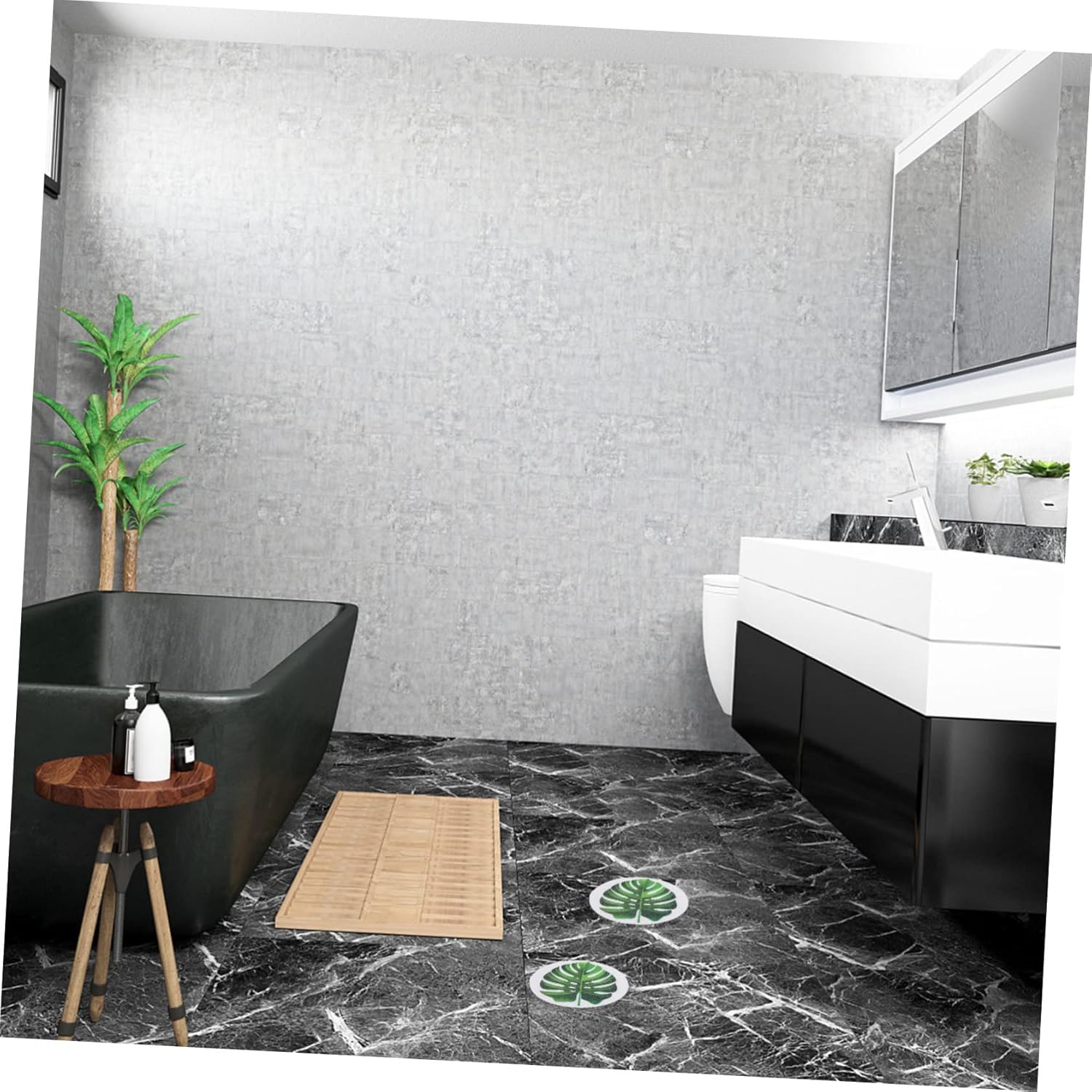 Tame Slip with Peva Leaf Sticker for Bathtub Safety