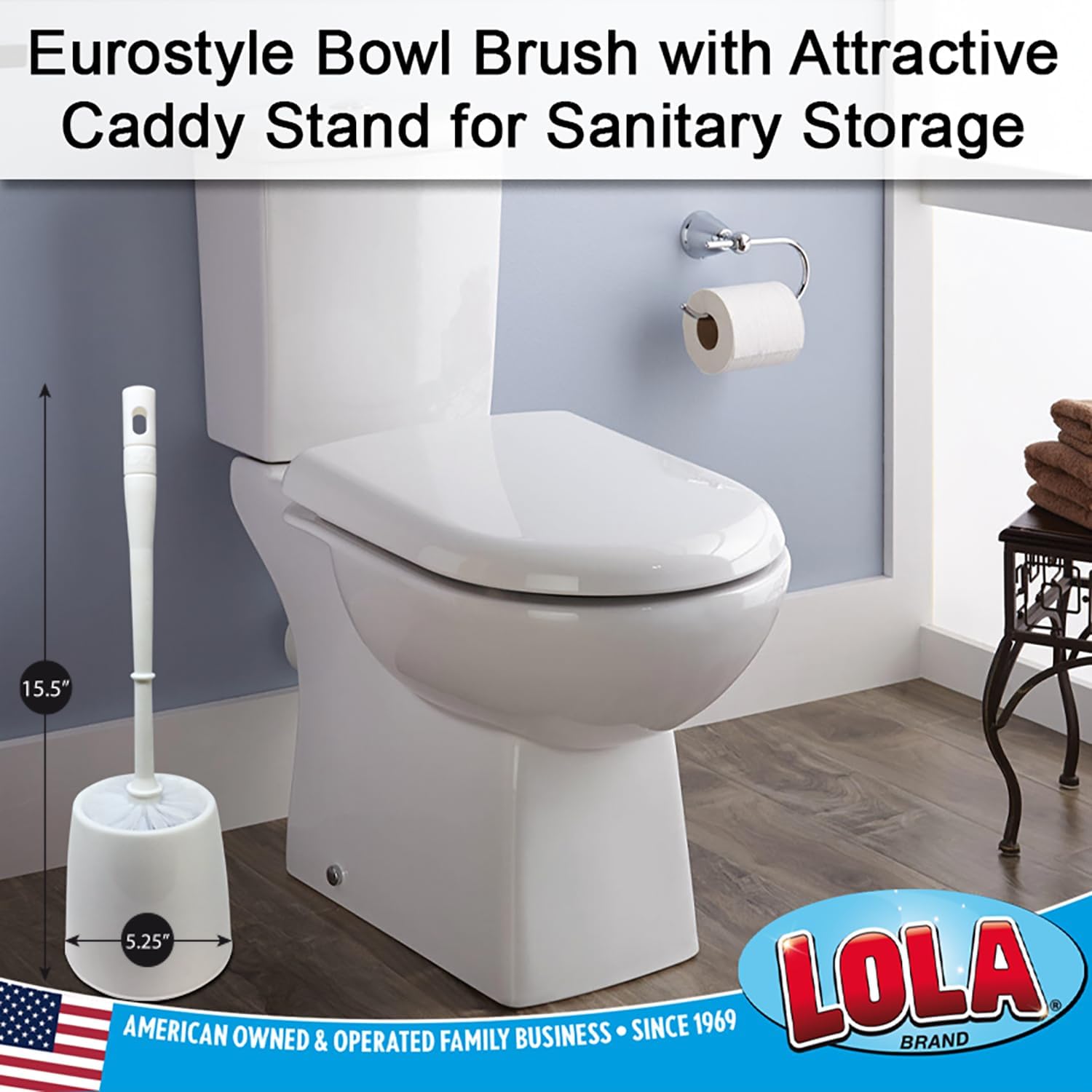 Advanced Toilet Brush Holder Set