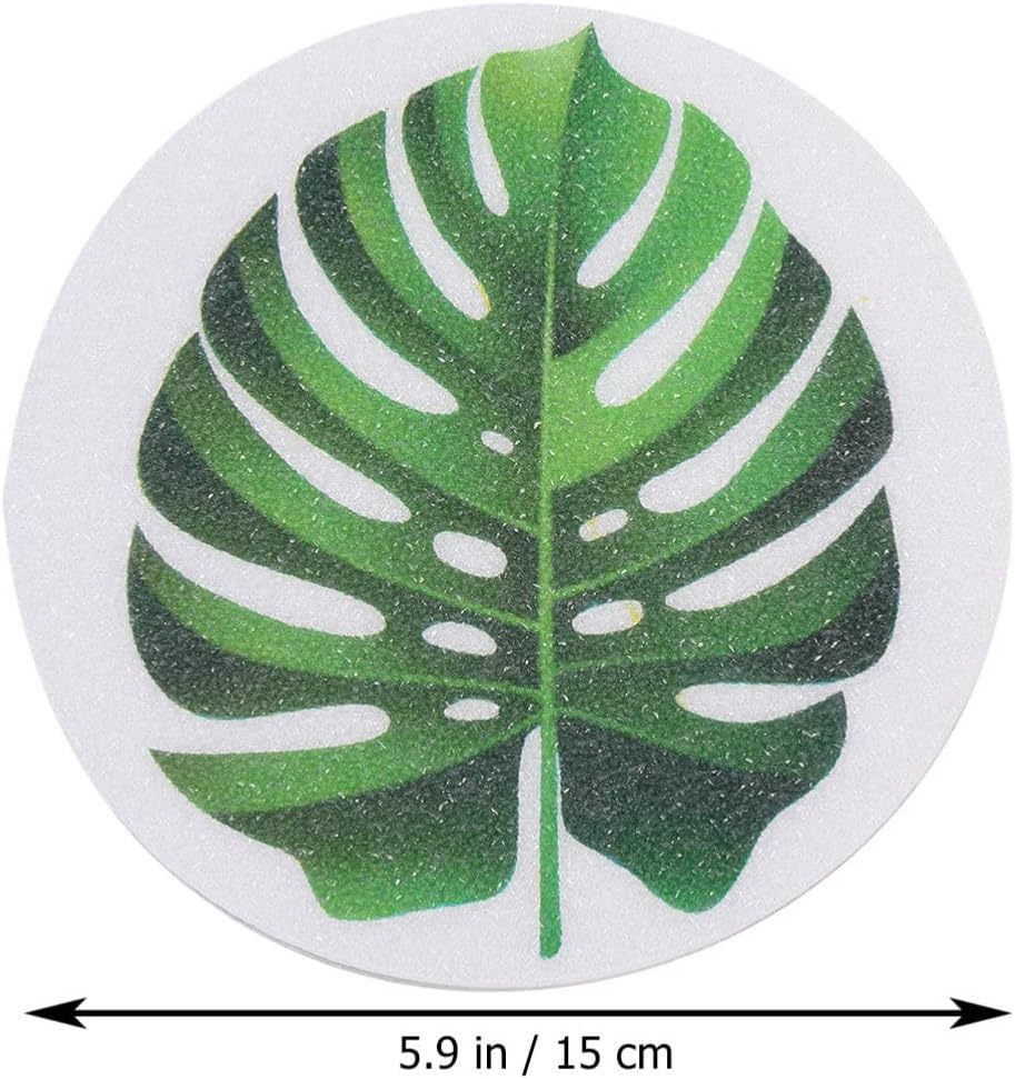 1 Set Leaf Bathtub Stickers Non Slip for Boys Girls