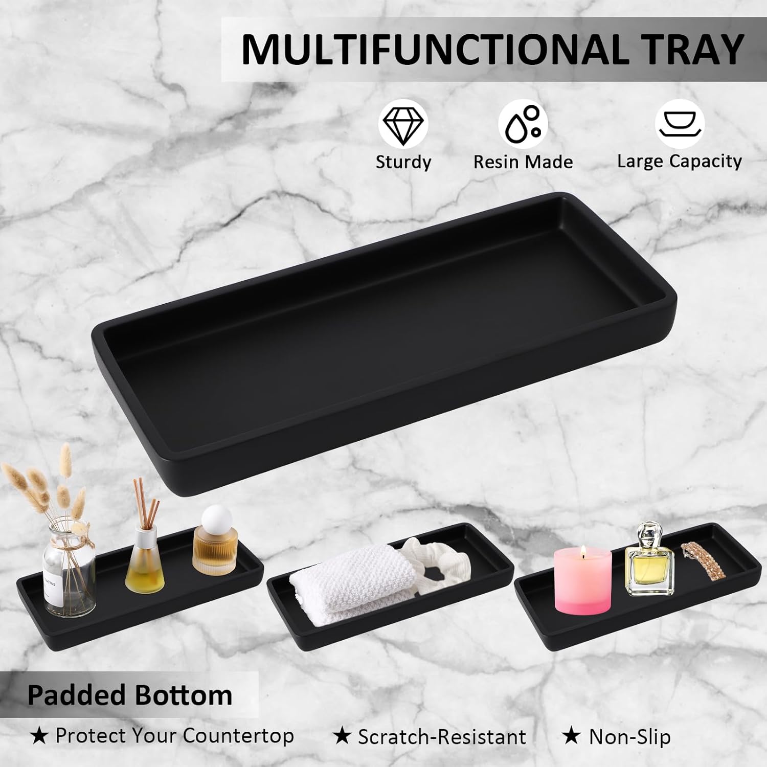 XLHOMO Black bathroom set