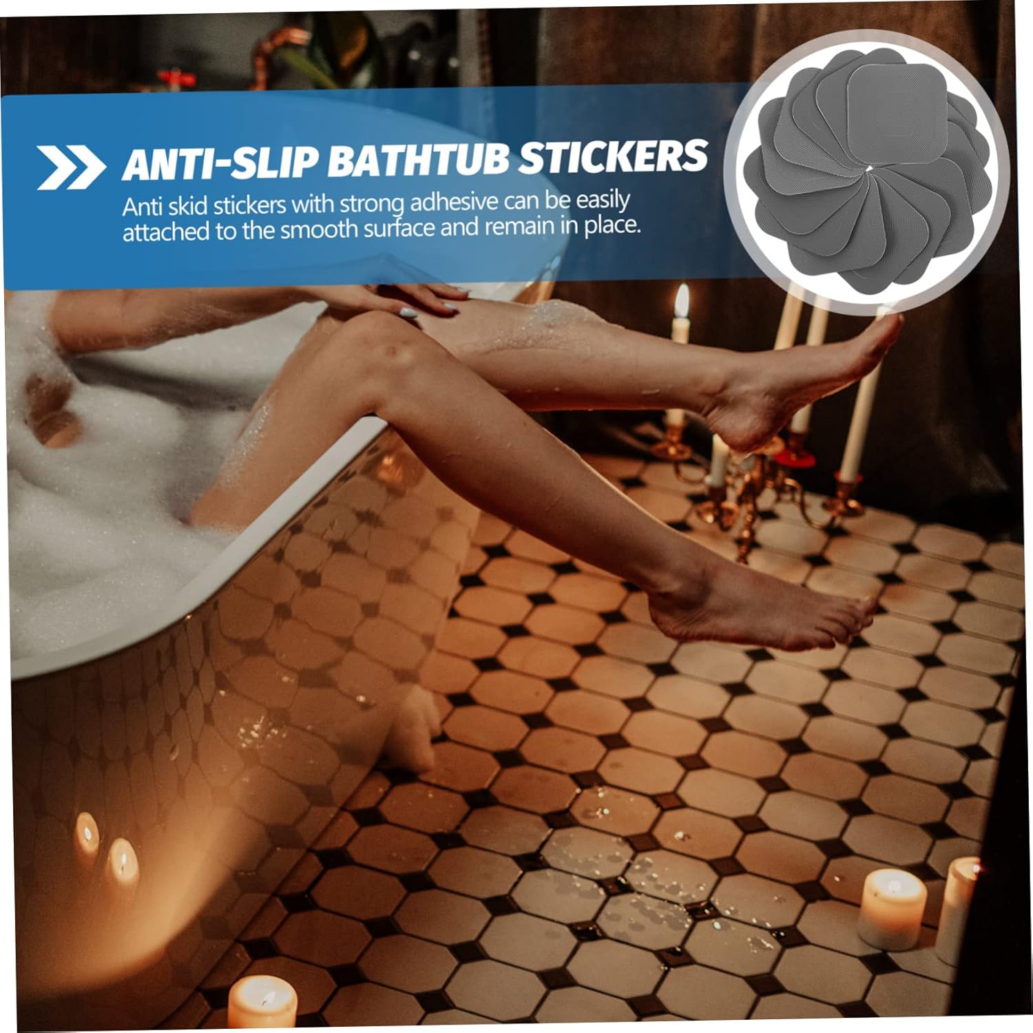 Non-Slip Bathroom Safety Sticker Kit - Trap-Free Bathing Experience