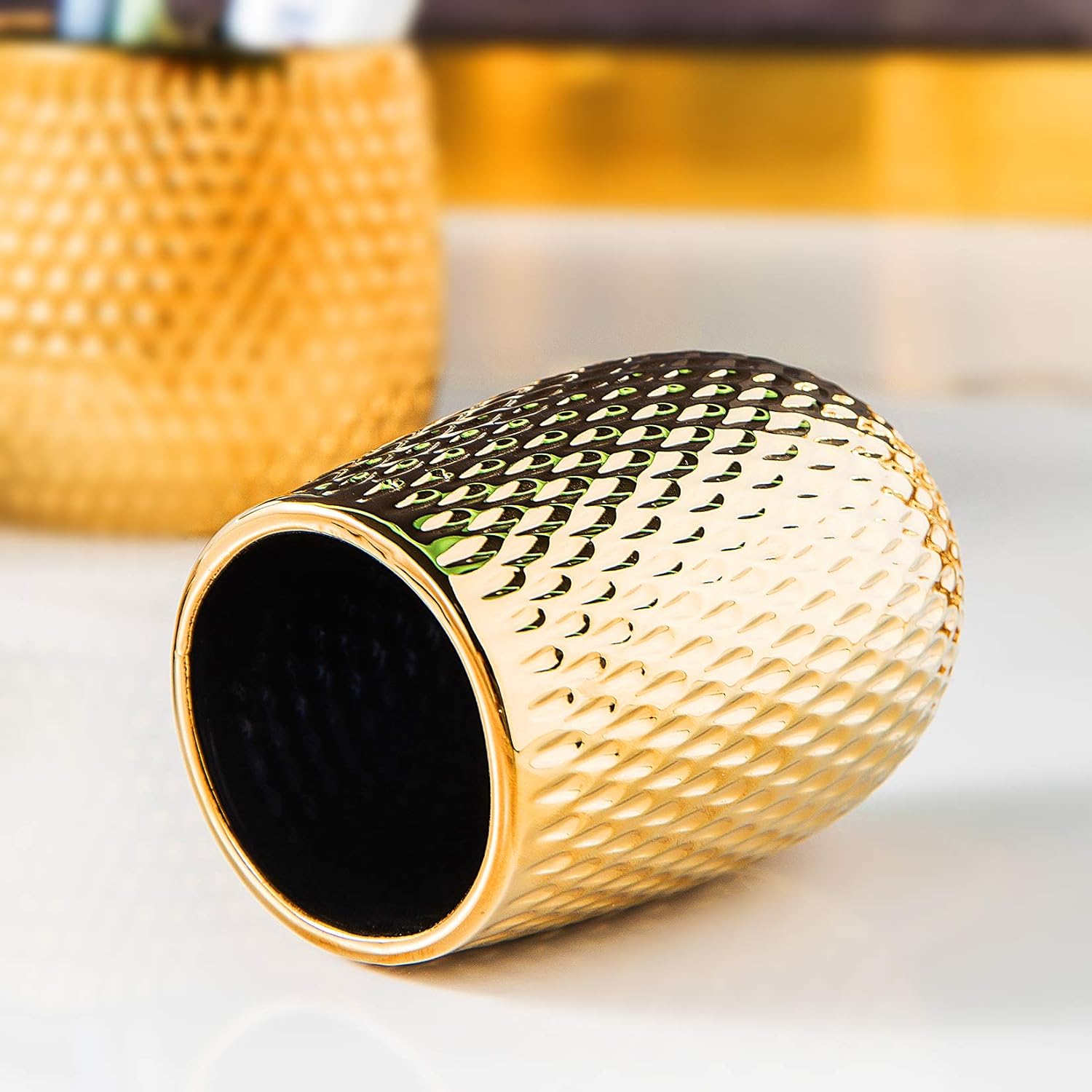 Luxury Gold-Ceramic Bathroom Accessory Set for Your Home