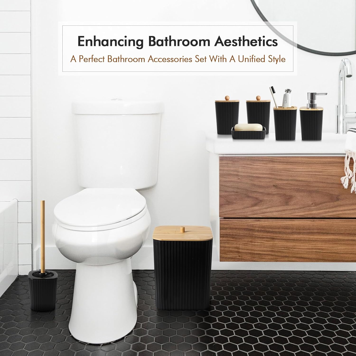 Rytoxil Complete Black Bathroom Set