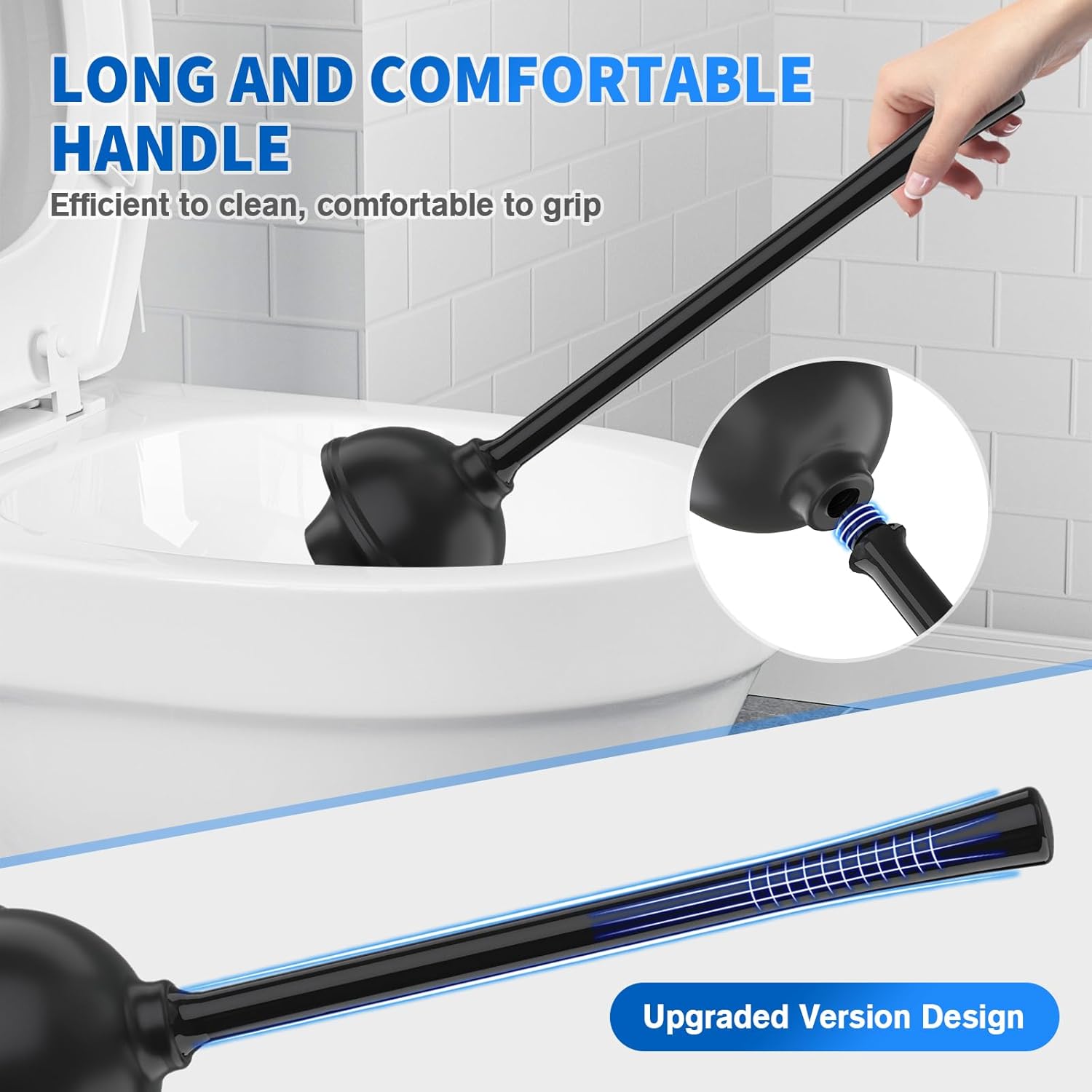 Toilet Plunger and Brush Set for Efficient 2-in-1 Cleaning