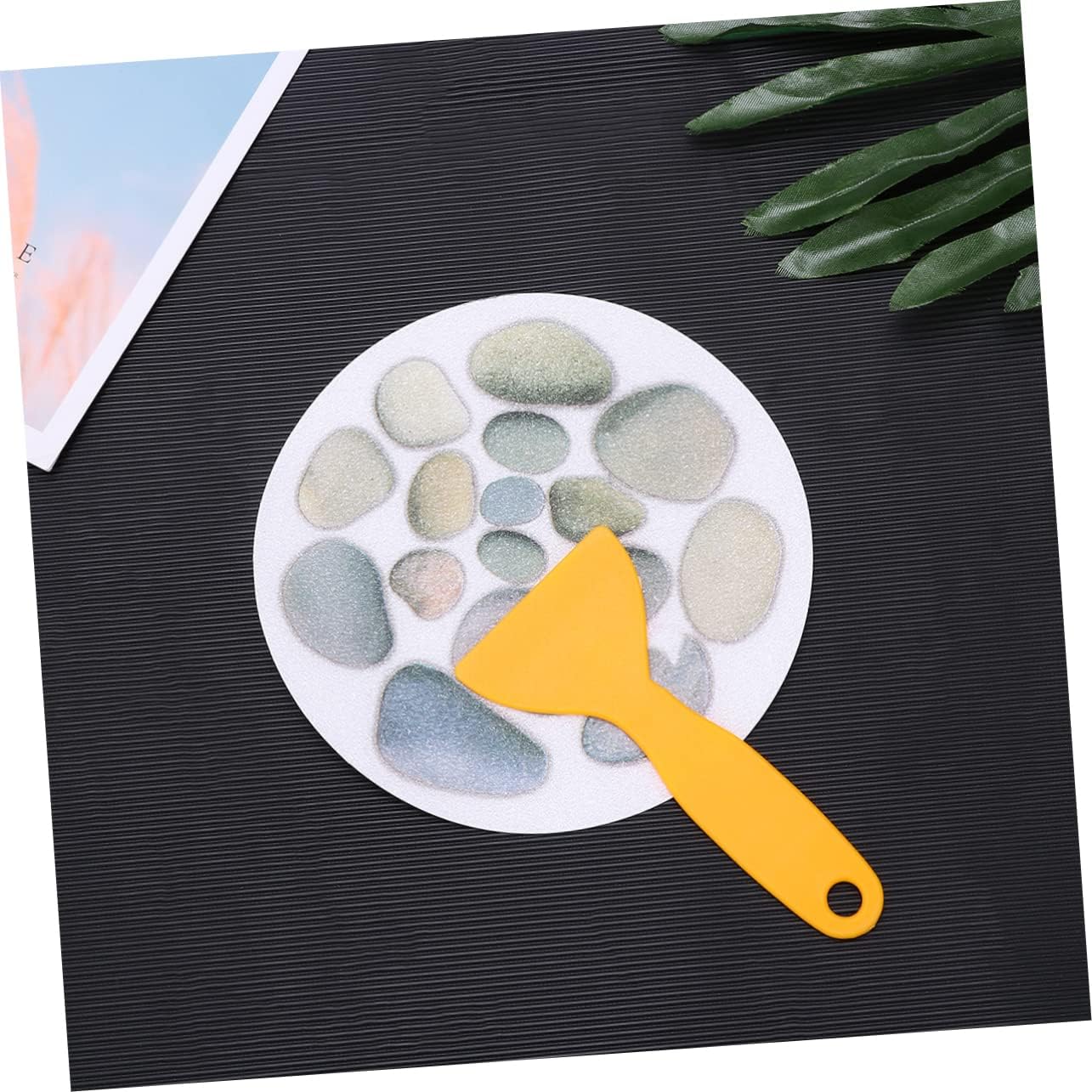 Healifty 4Pcs Stone Pattern Bath Sticker - Safe Slipping Resistant