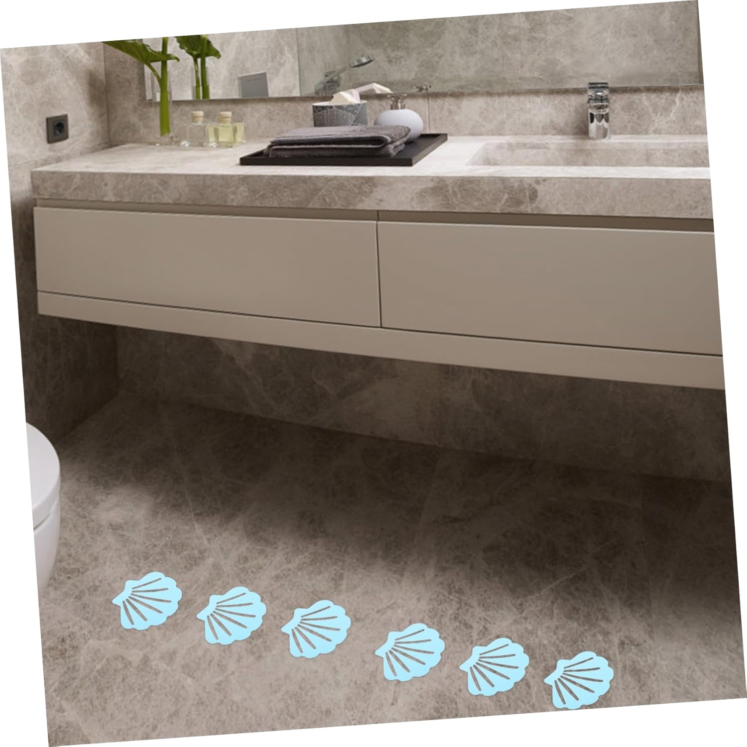 12Pcs Shell Shaped Non Skid Bath Tub Stickers for Safety