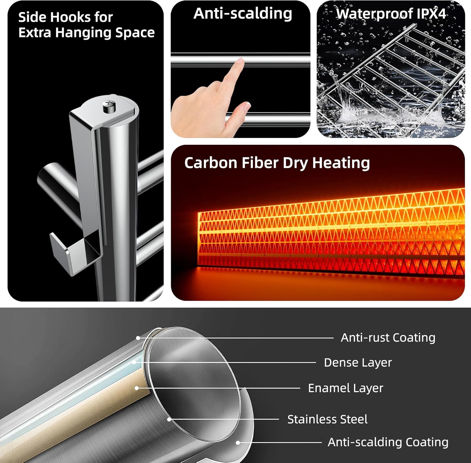 Stainless Steel Towel Warmer With Timer