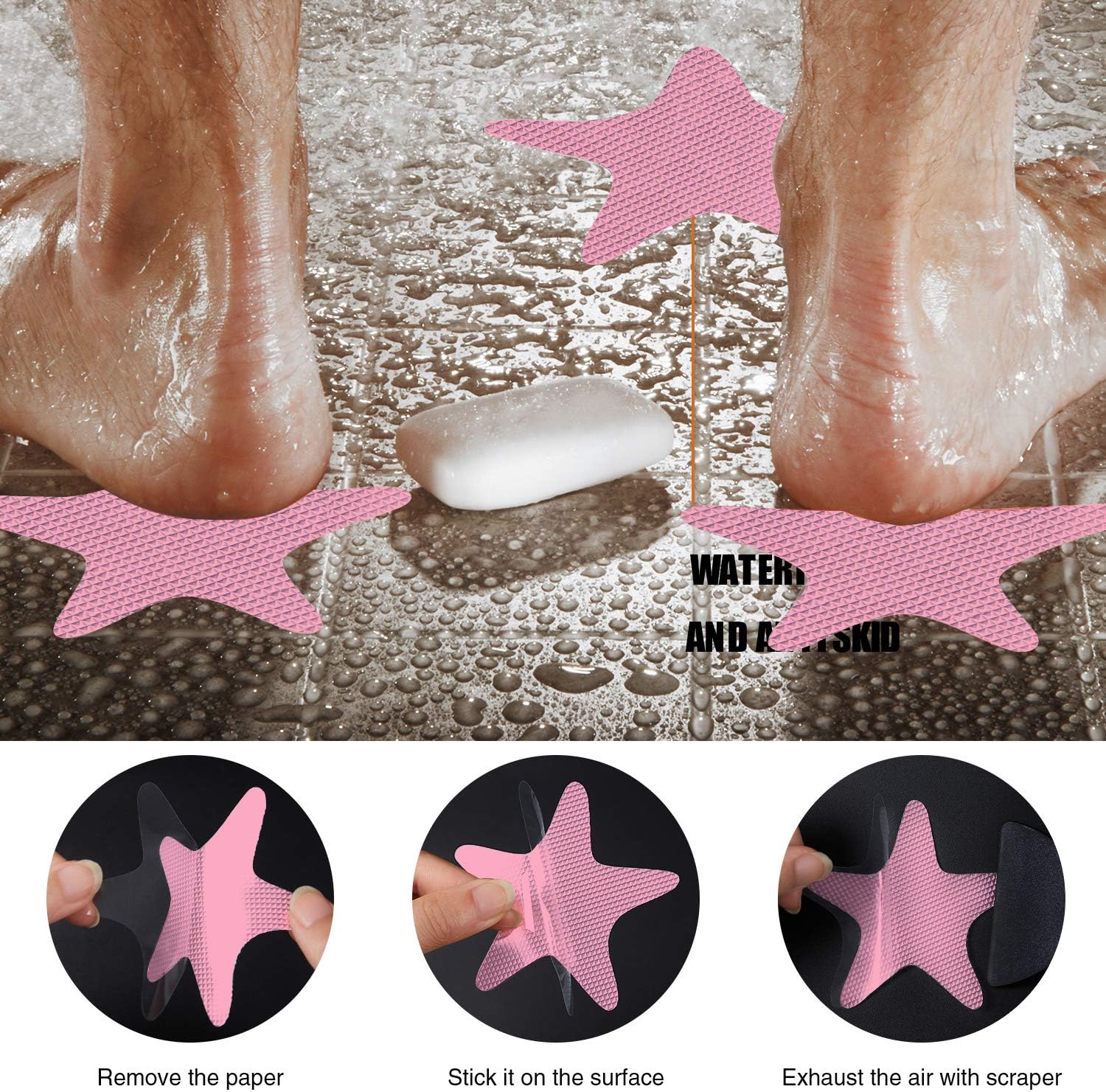 Anti-Slip bathtub stickers for safe bathroom floors