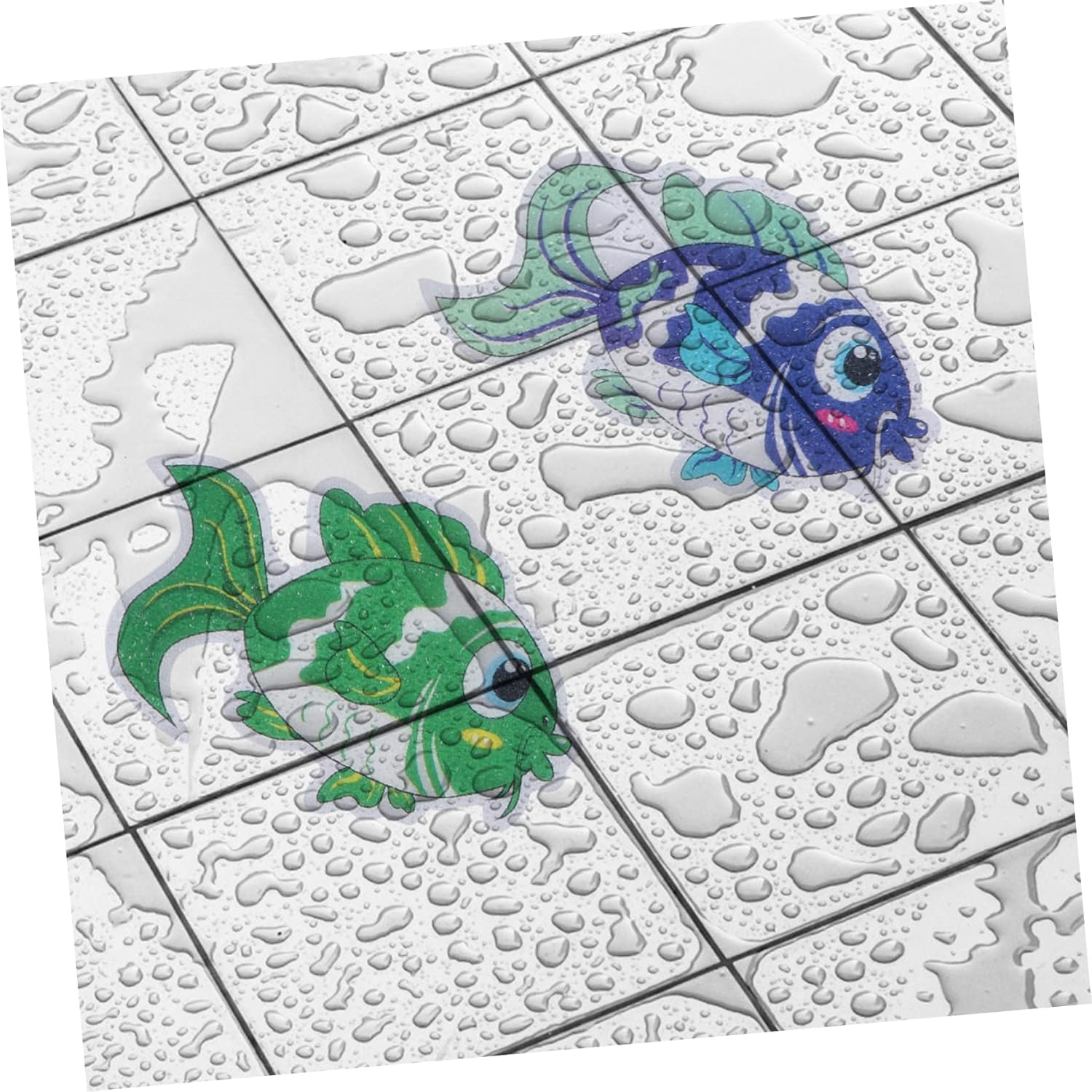 PRETYZOOM 6pcs Fish Design Anti Slip Bathtub Stickers