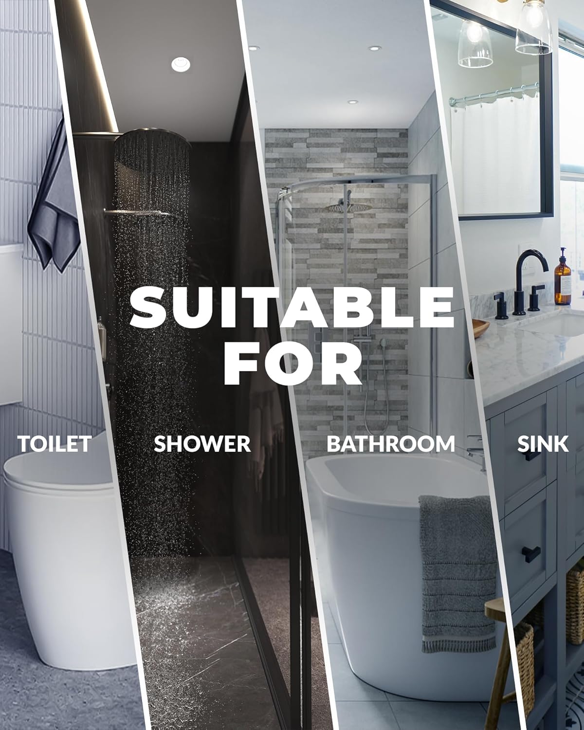 12ClearAntislipShowerStickers
