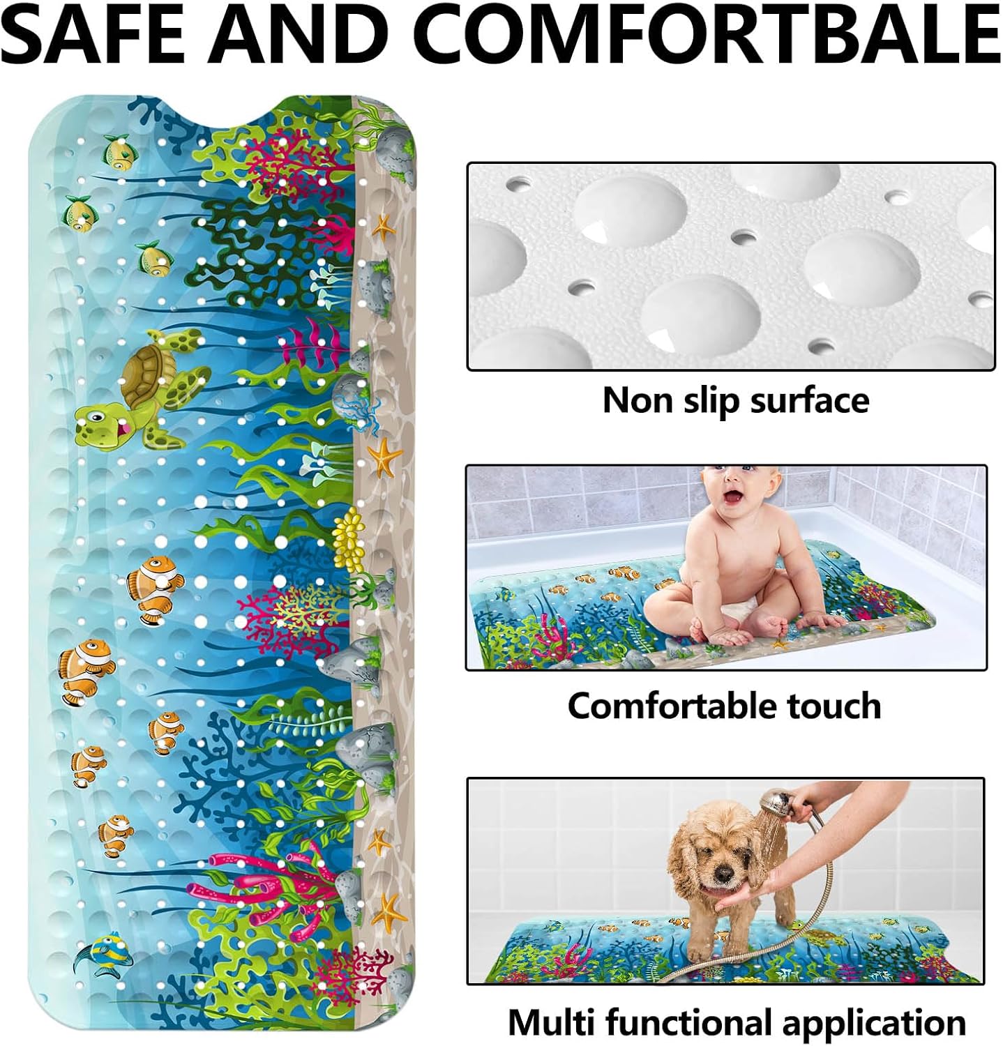 LNOND Safe Bathtub Mat for Kids