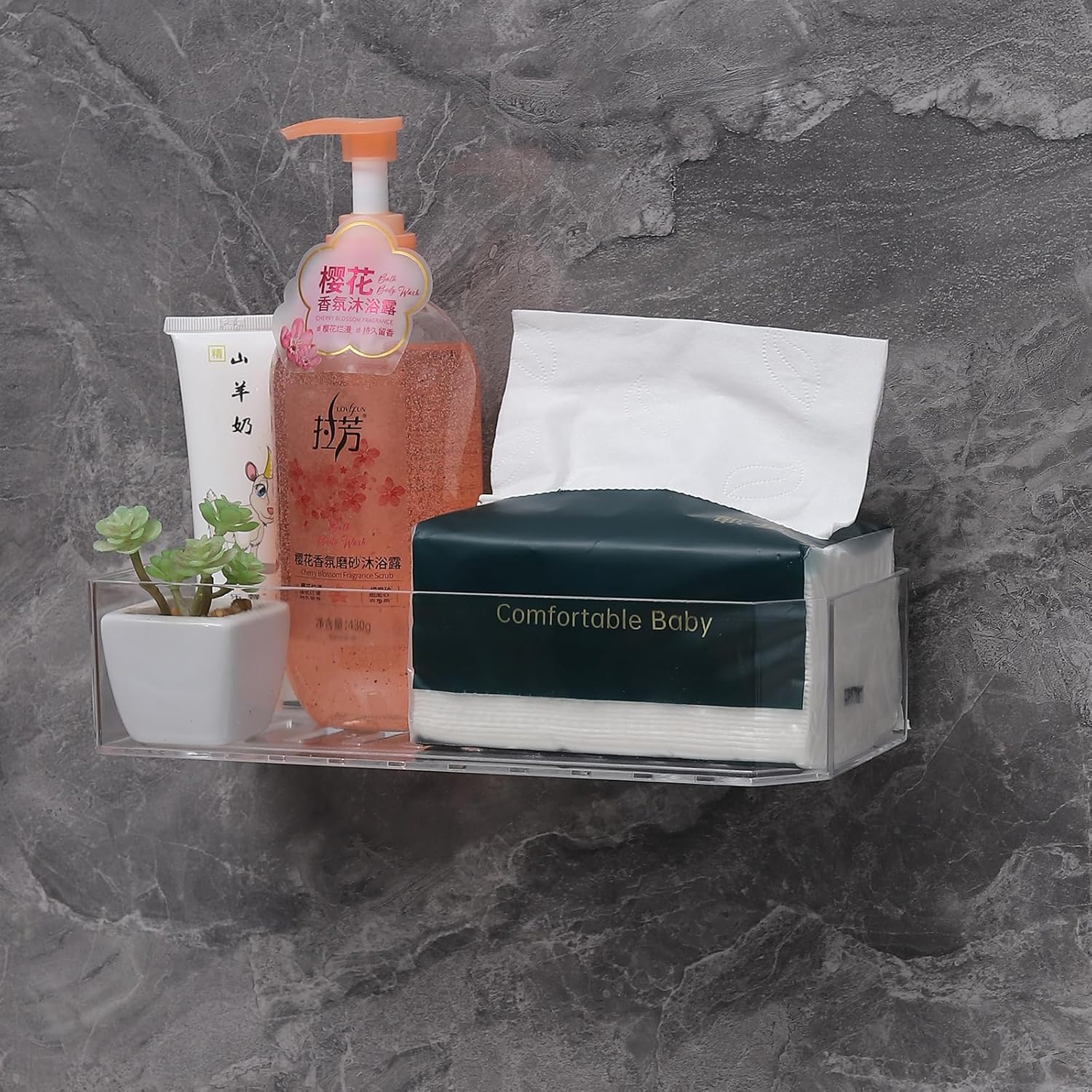 CQ Acrylic 2-Pack Bath Organizer