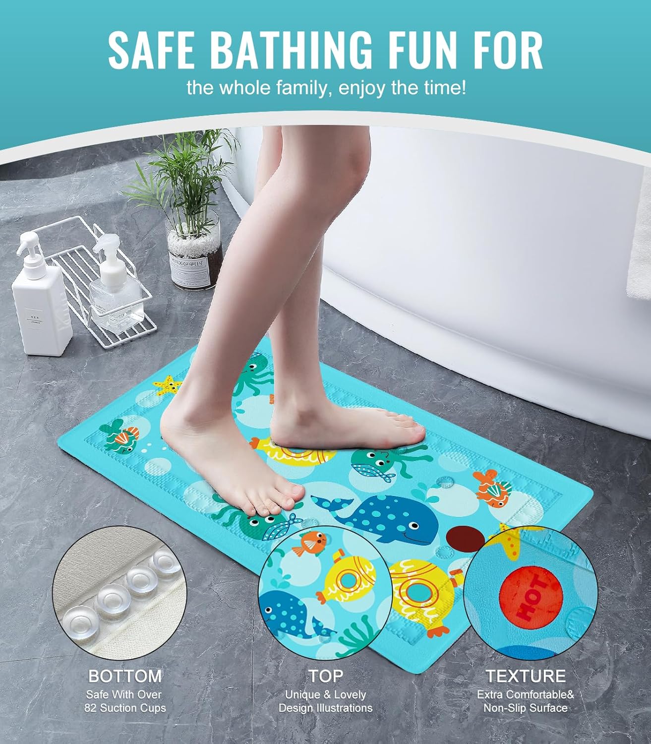 Heat Indicator Baby Bath Mat from GiggleGlow