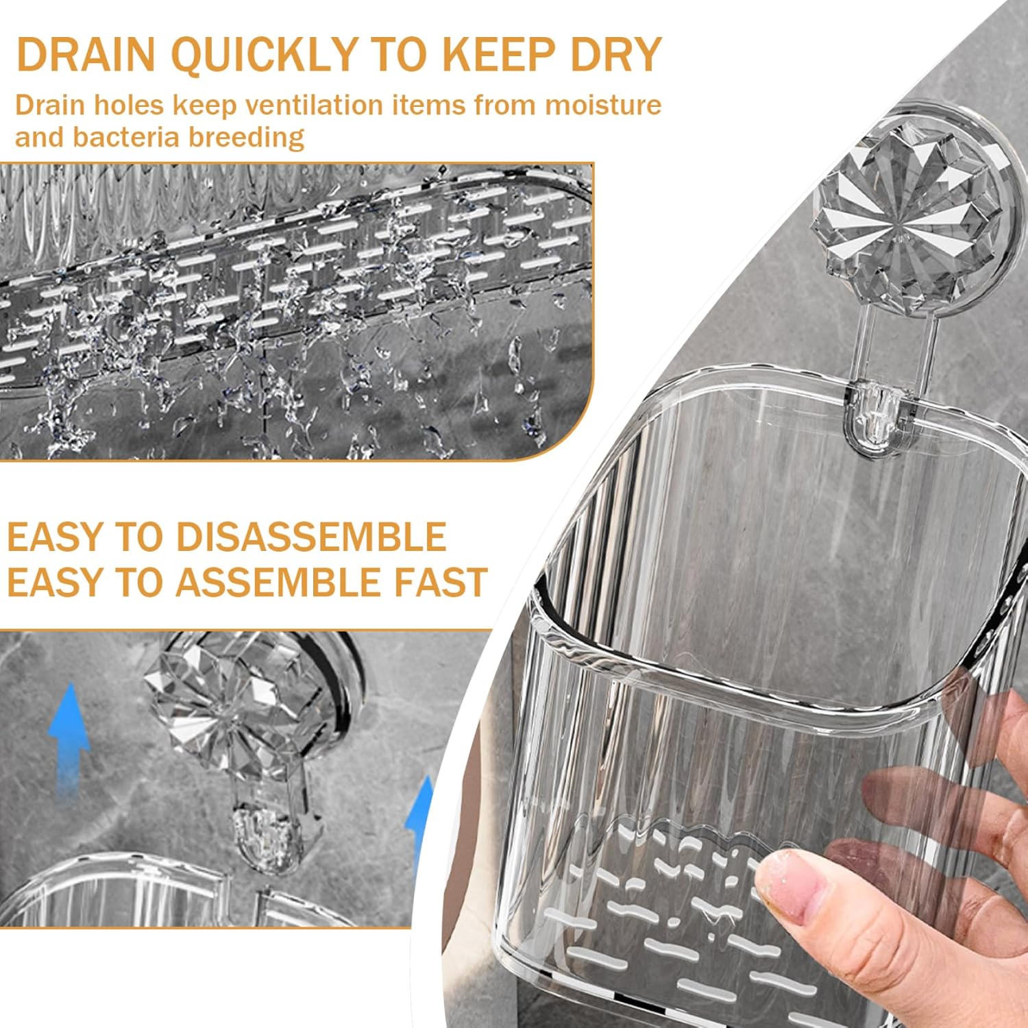 Eioflia No-Drill Preservation Weighted Wall Caddy