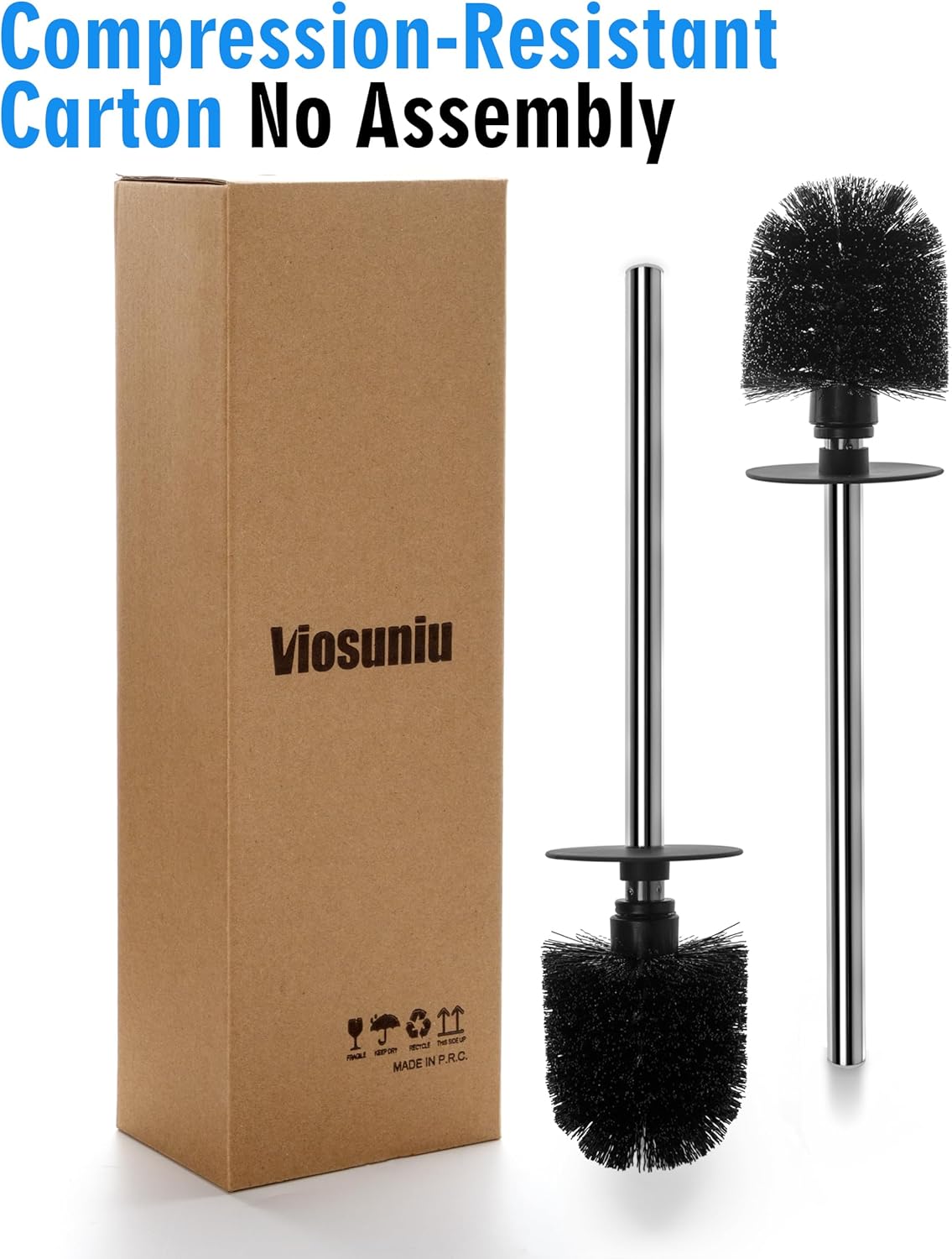 2 Pack Toilet Bowl Cleaning Brush Set