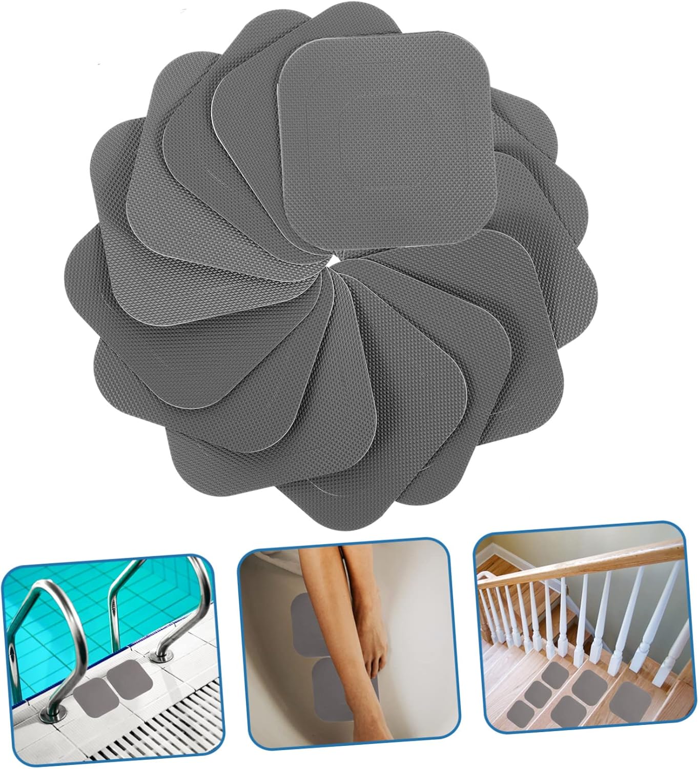 Secure Peva Non-Slip Bathtub Sticker Set with 20 Sheets