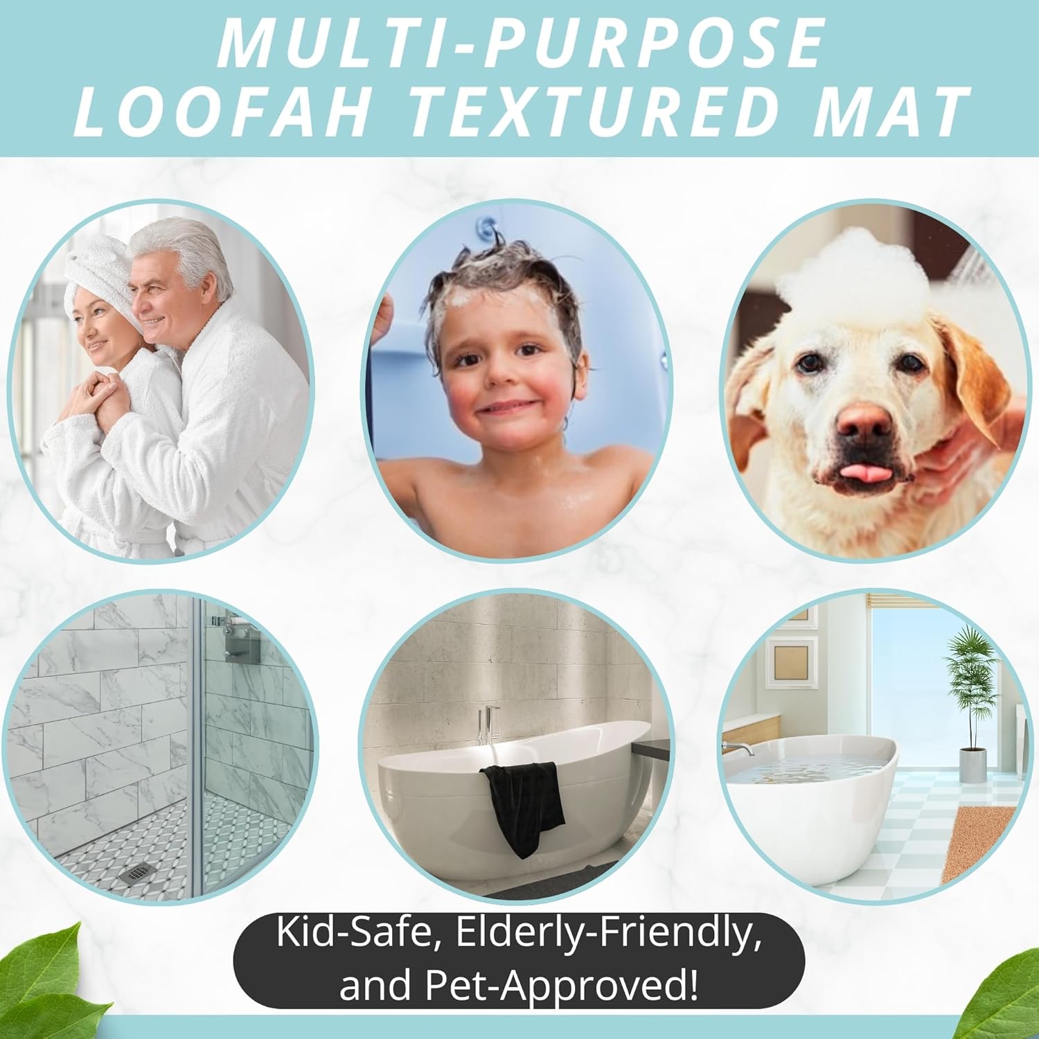 Enkosi Non-Slip Shower Mat - Durable Bath mat for wet areas