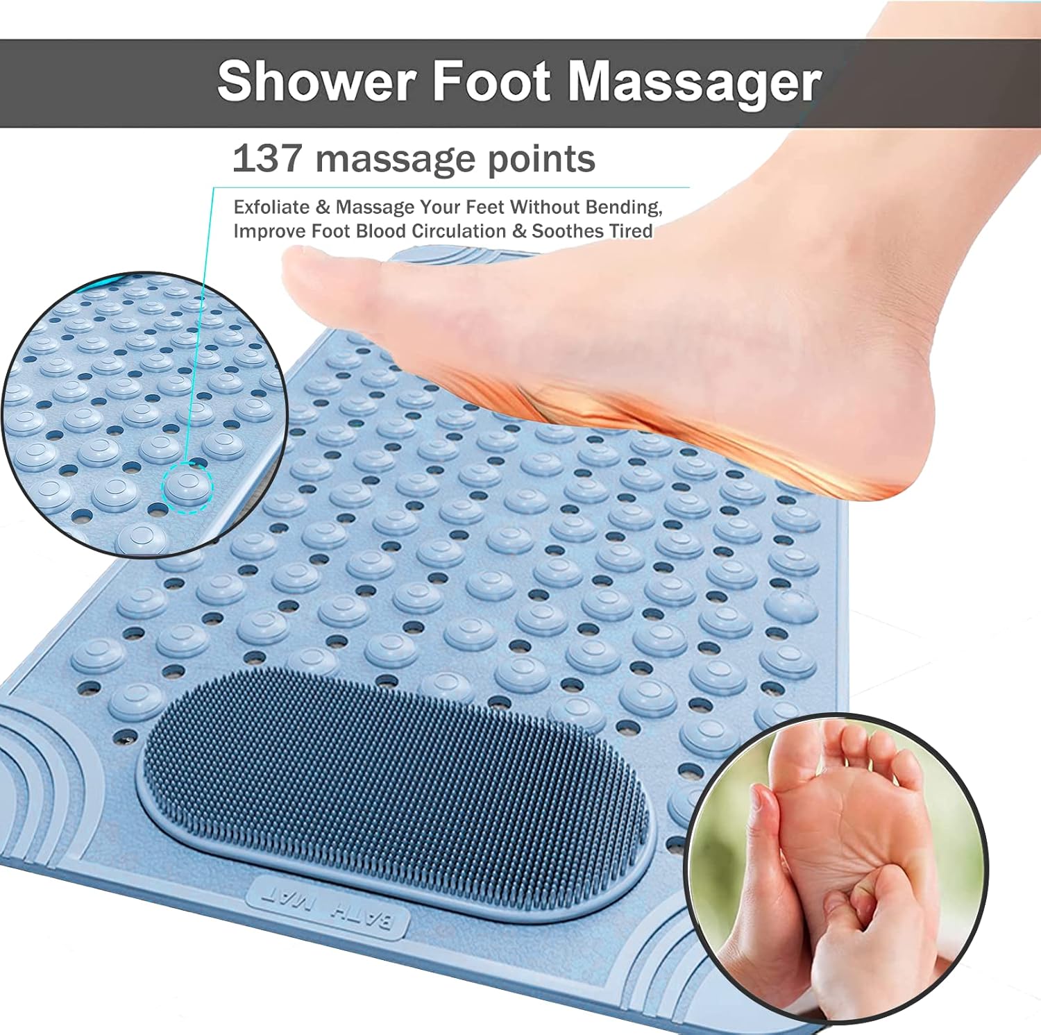 Perfect Non-Slip Shower Mat for Elderly Kids Durable Easy to Use