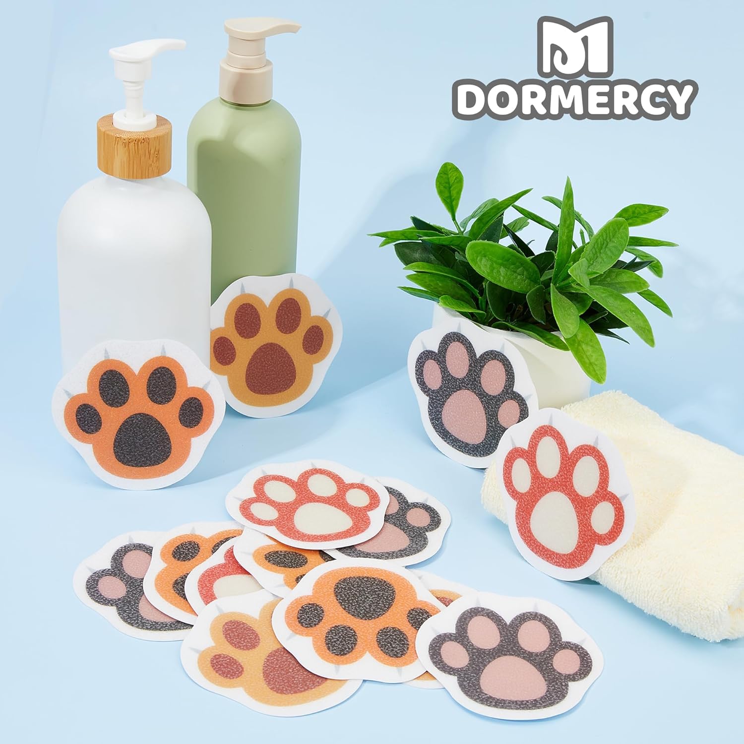 12PCS Cats Claw Non-Slip Bathtub Stickers