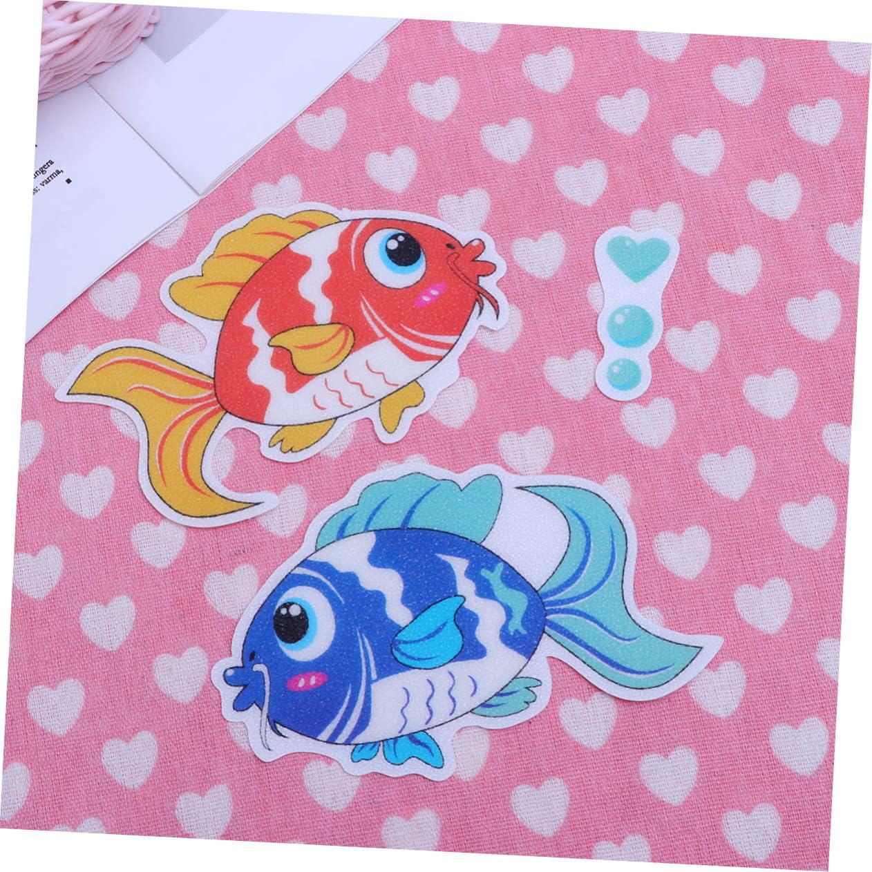PRETYZOOM 6pcs Fish Design Anti Slip Bathtub Stickers