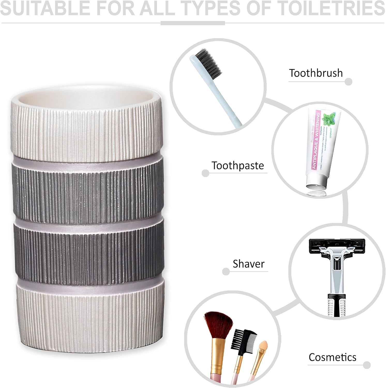 Zahari Home 4pc Modern Bathroom Accessory Set